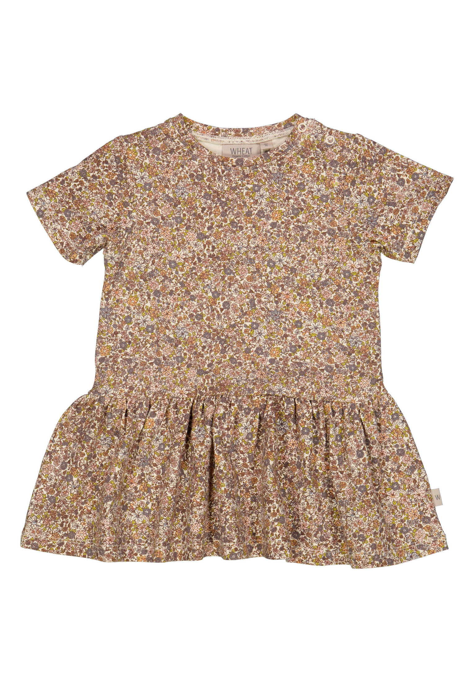 Wheat Baby-Mädchen Kleid Aus Bio-Baumwolle - Langärmlig Mit Süßem Print