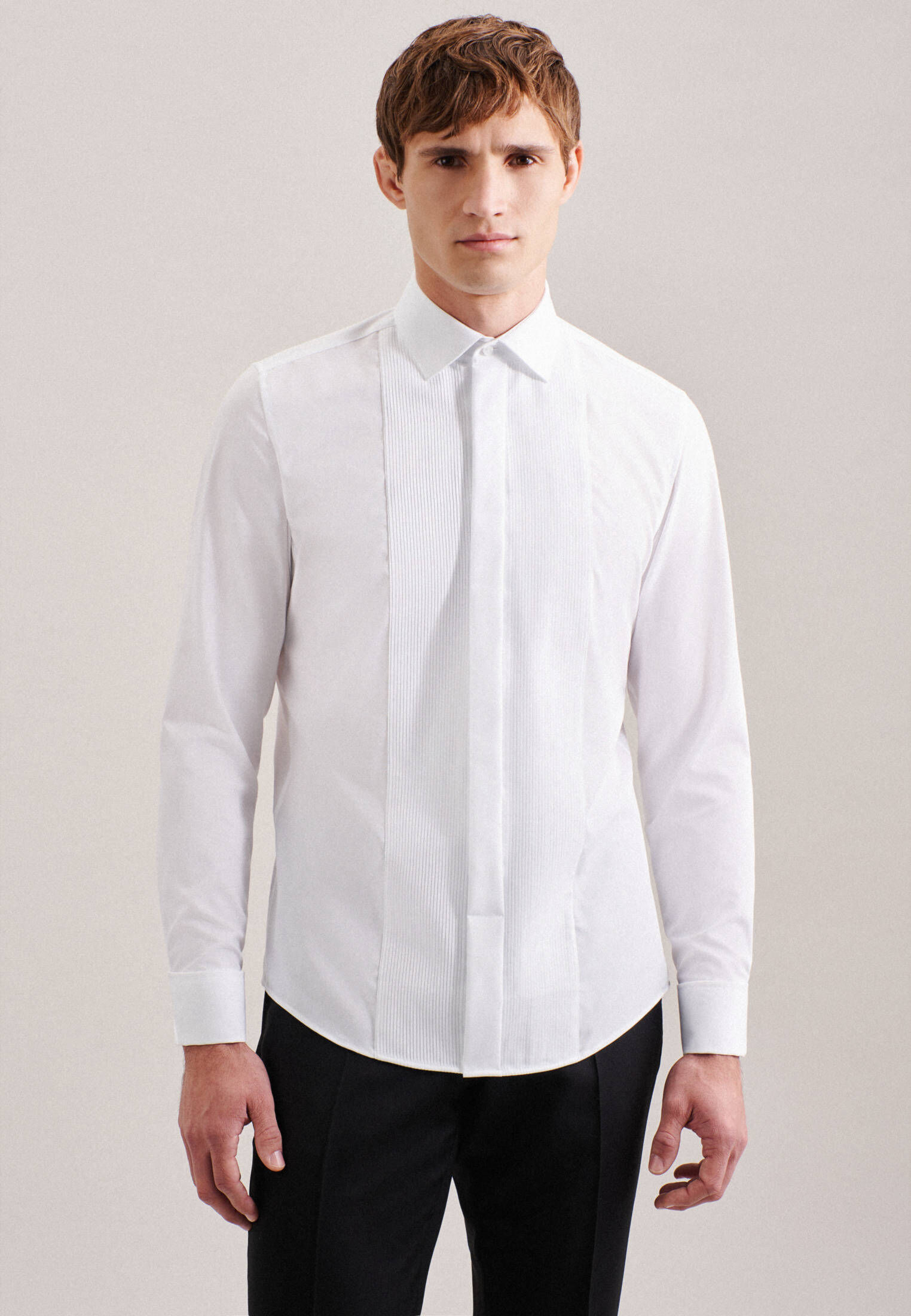 Seidensticker Herren Businesshemd Slim Fit – Bügelfrei, 100% Baumwolle, Mit Umschlagmanschetten
