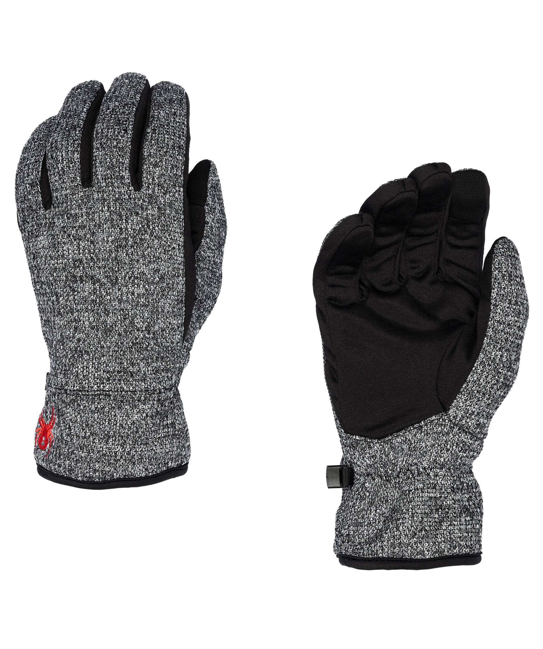Spyder Herren Fleece Handschuh Bandit Stryke  Glove mit Touch grau schwarz 