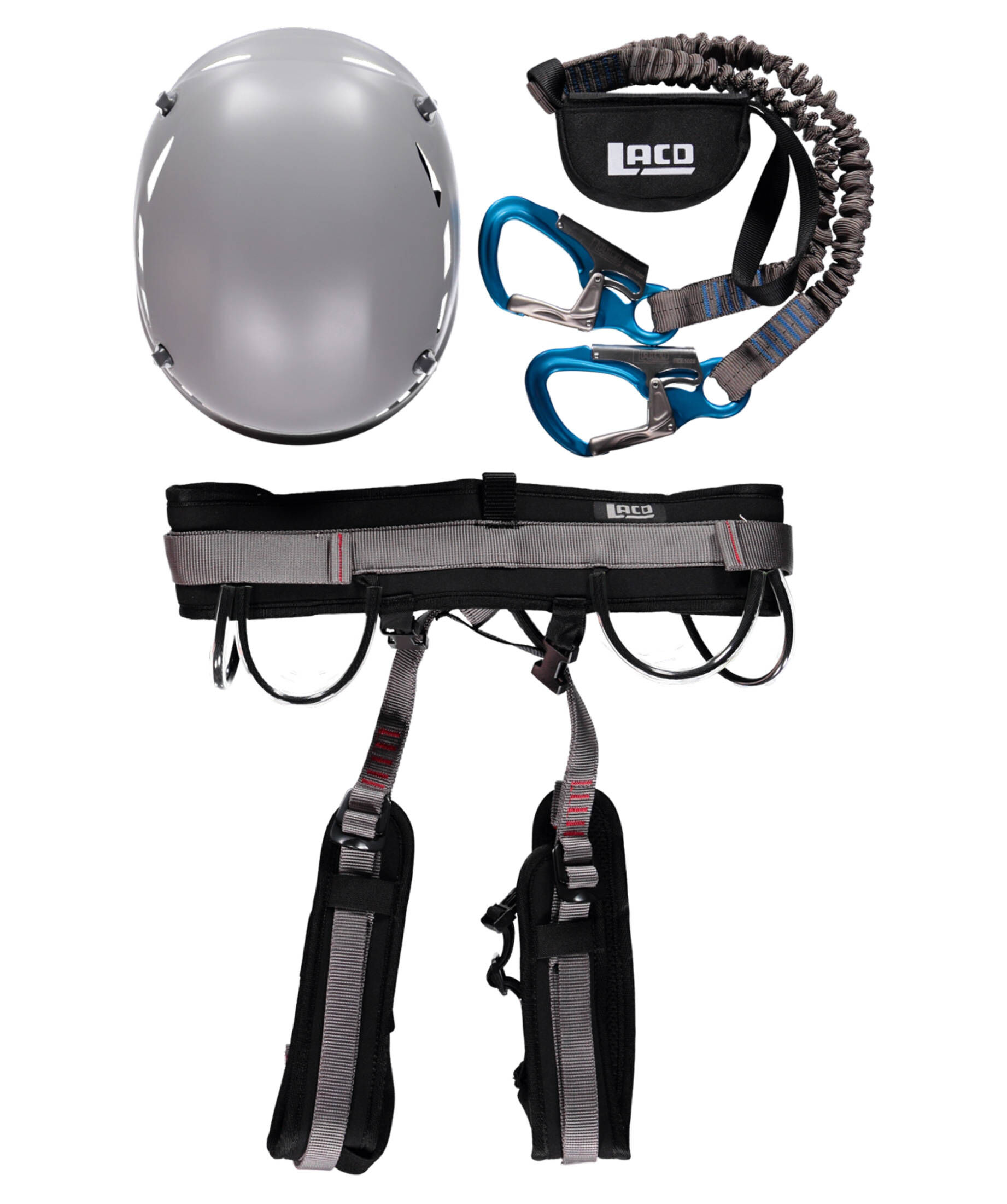 LACD Klettersteigset Complete Pro + Klettergurt + Helm - Komplettset Für Klettersteige
