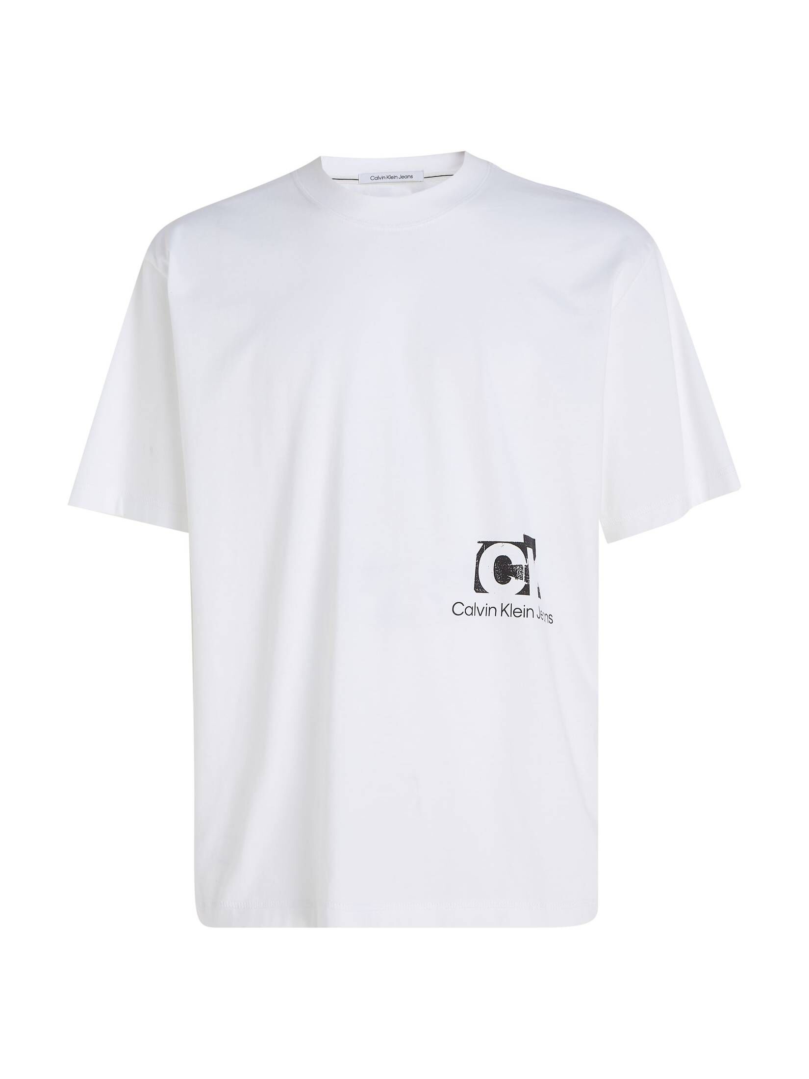 CALVIN KLEIN JEANS Herren T-Shirt engelhorn Oversized LAYER Fit Bio-Baumwolle TEE | mit kaufen LANDSCAPE CONNECTED