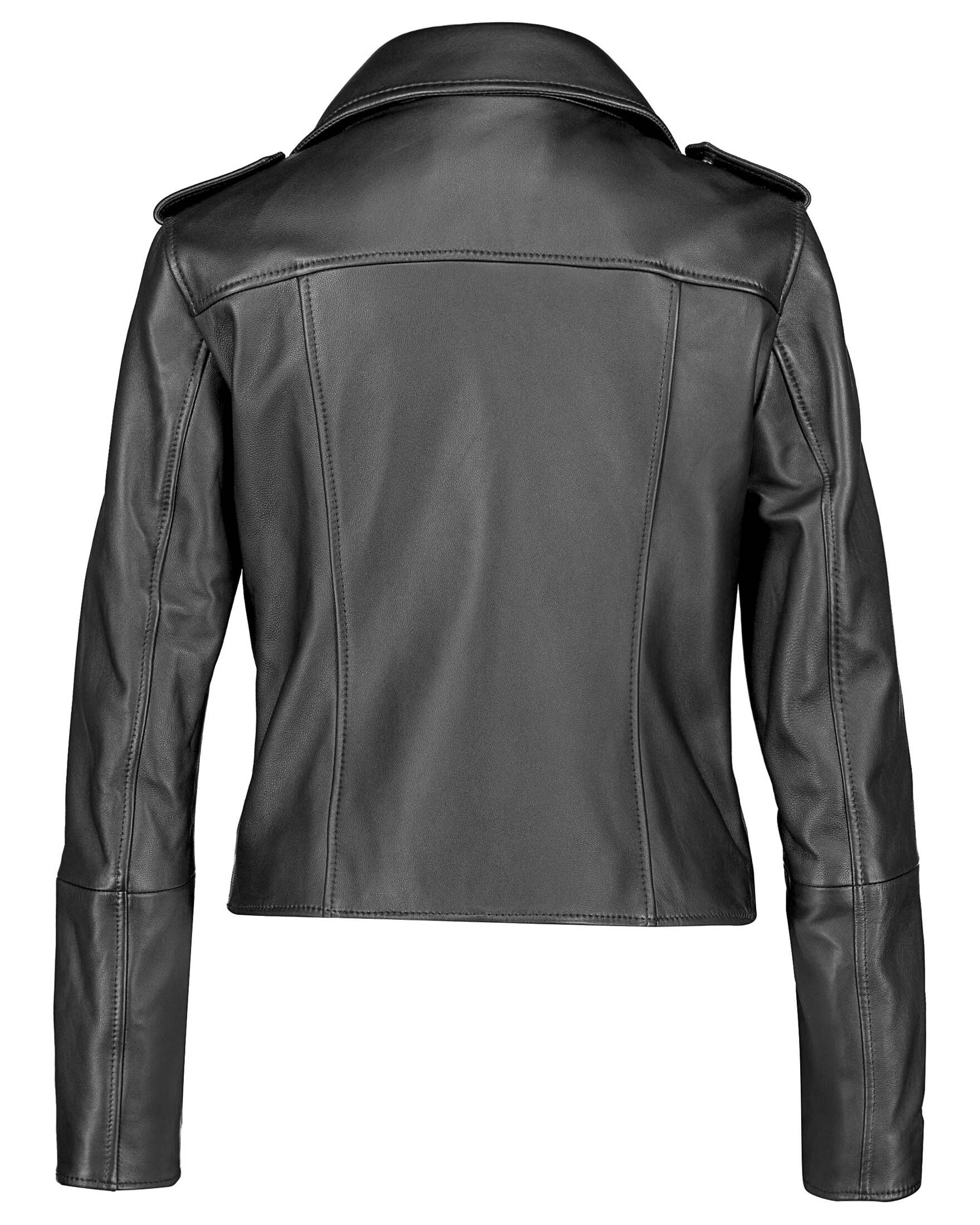 Only Damen Sabine Kunstleder Biker Jacke Schwarz