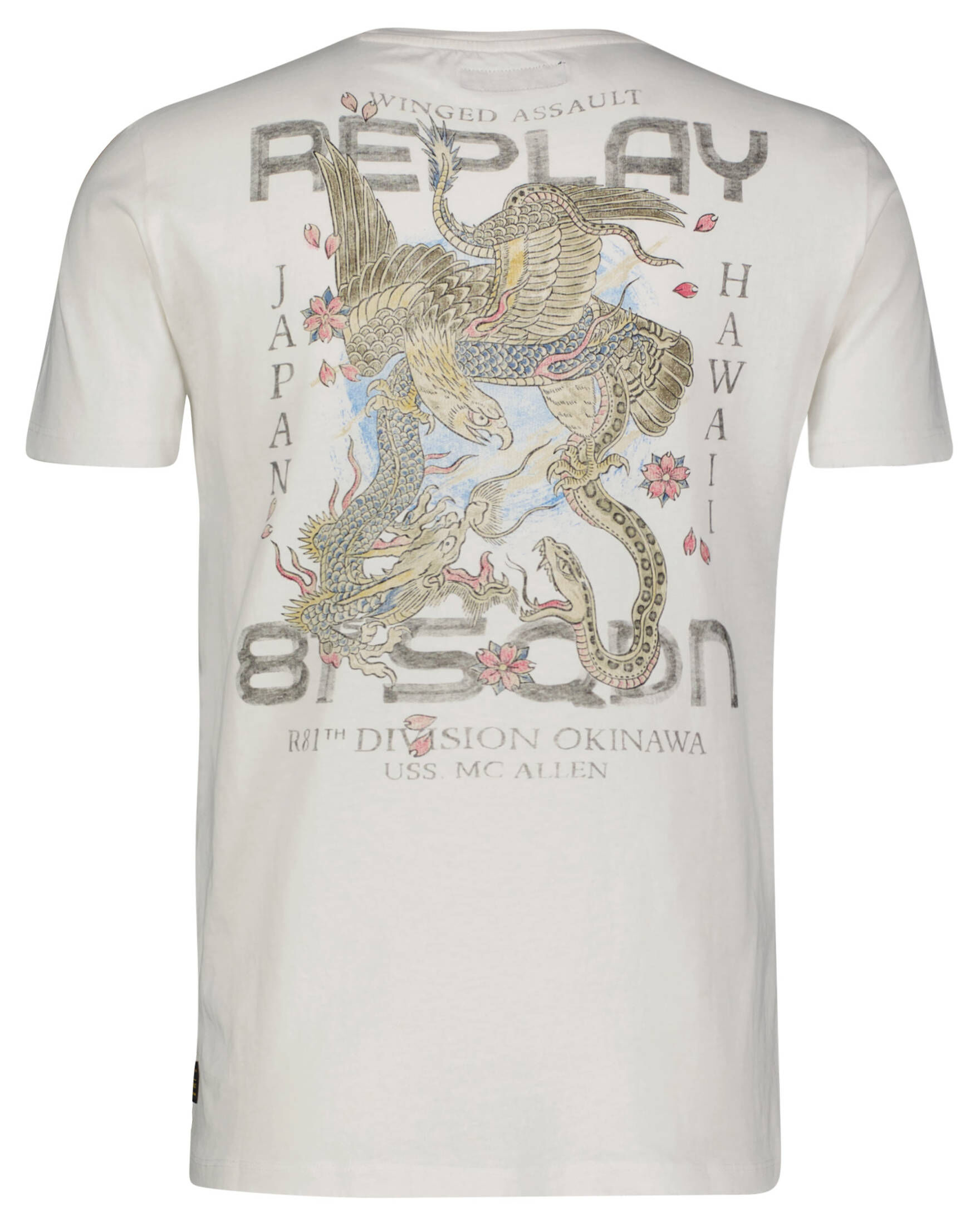 Replay Herren T-Shirt – Basic Jersey Mit Print, Kurzarm & Bequem
