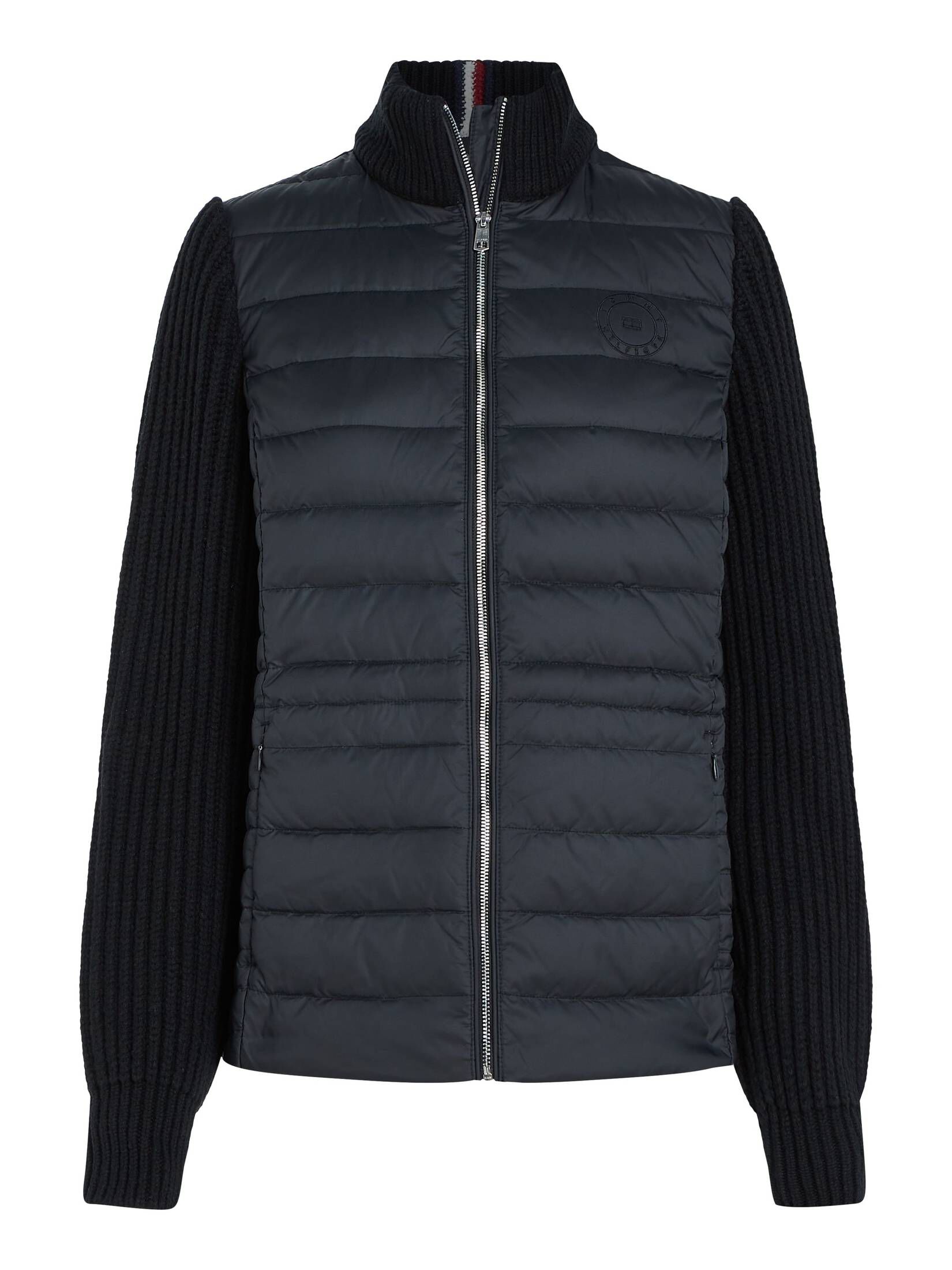 Damen Tommy Tommy Hilfiger Daunenjacke Schwarz GlÃ¤nzend Puffer