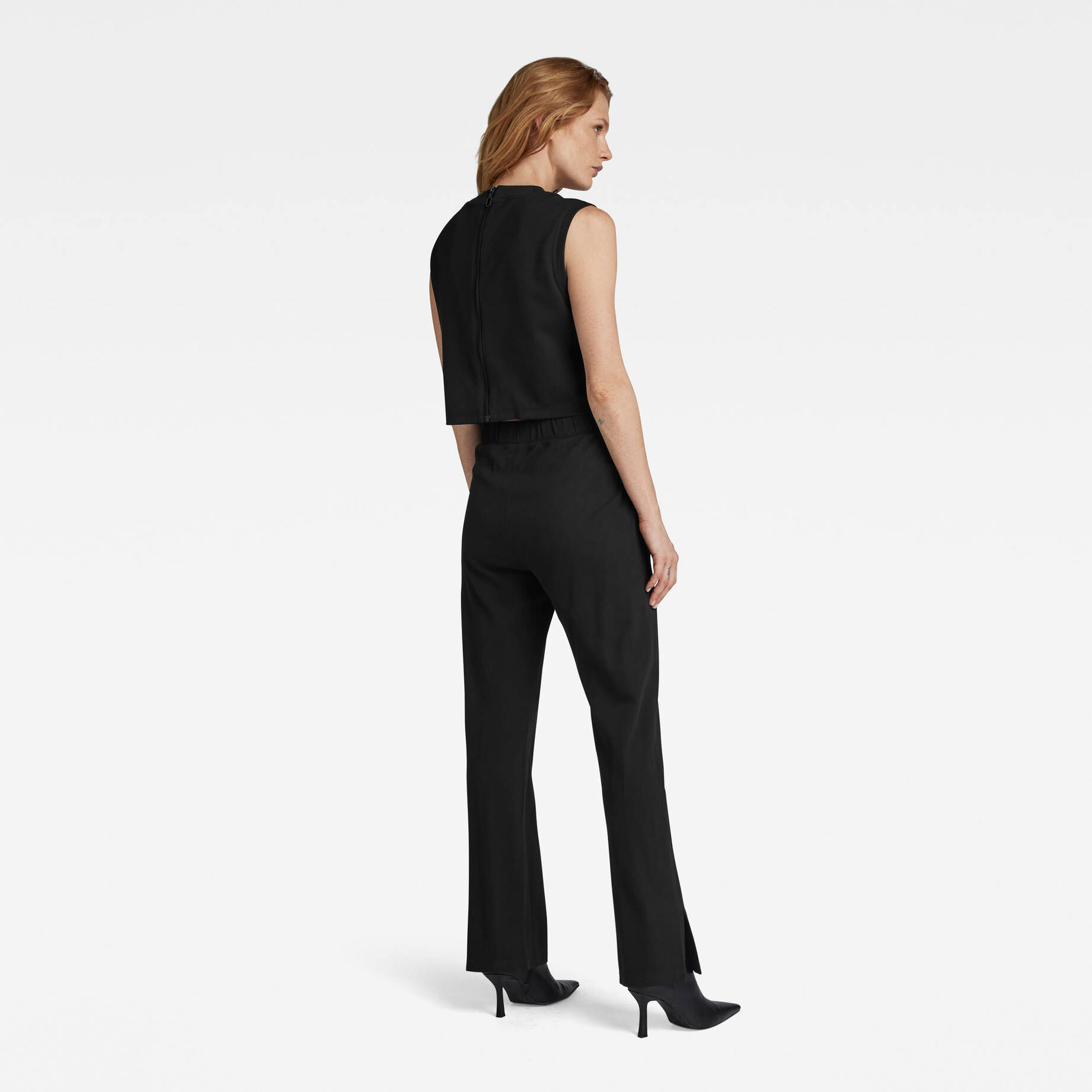 G-Star RAW Damen Pintucked Jumpsuit - Elastische Taille, Mit Biese, Bequemer Overall