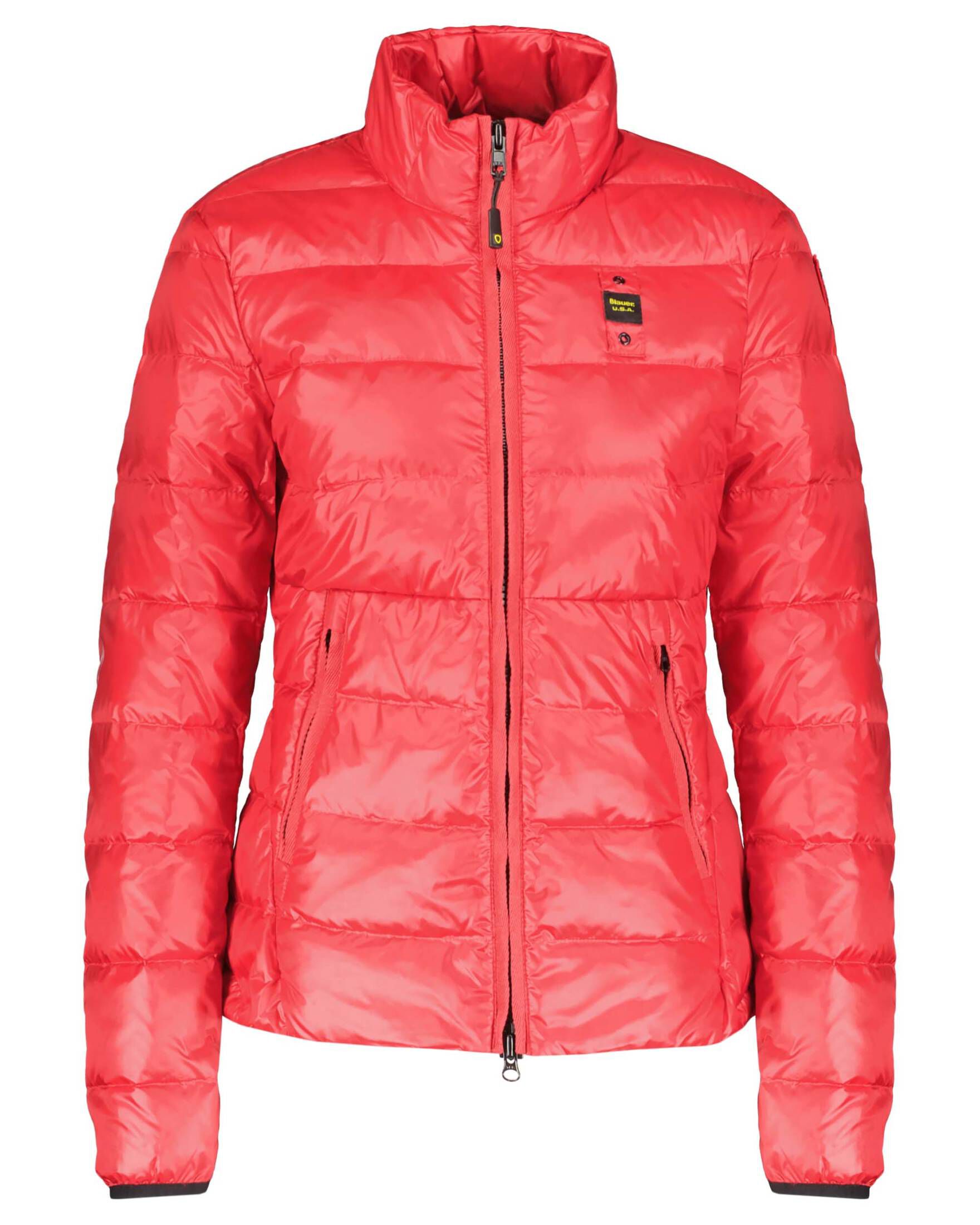 Blaue Camelia Daunenjacke Für Damen – Warme Kurzjacke Mit Kapuze Und Seitentaschen
