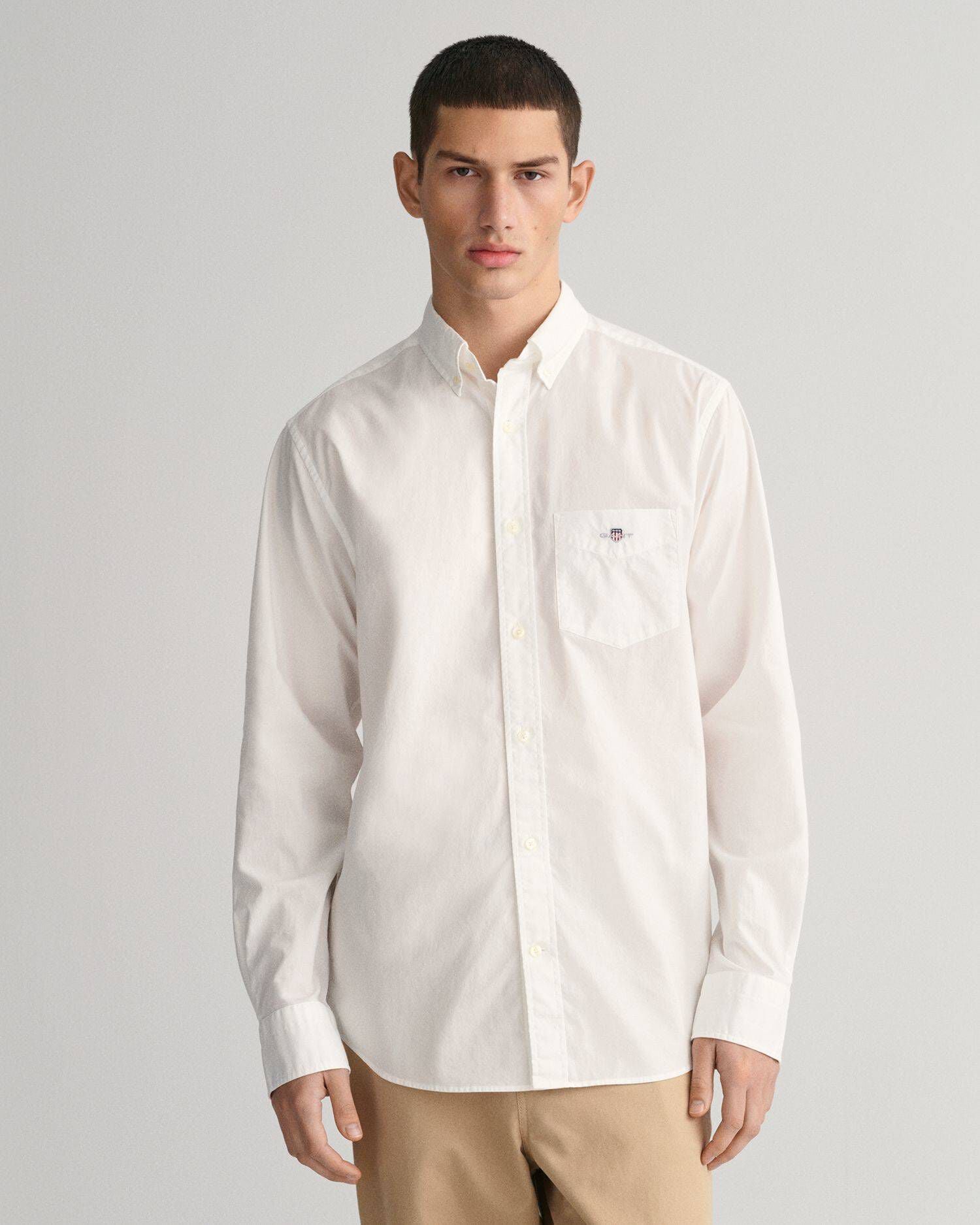 GANT Herren T-Shirt Mit Logo-Aufdruck | Langarm, Hoher Baumwollanteil – Bequemer Basic Für Lässige Outfits