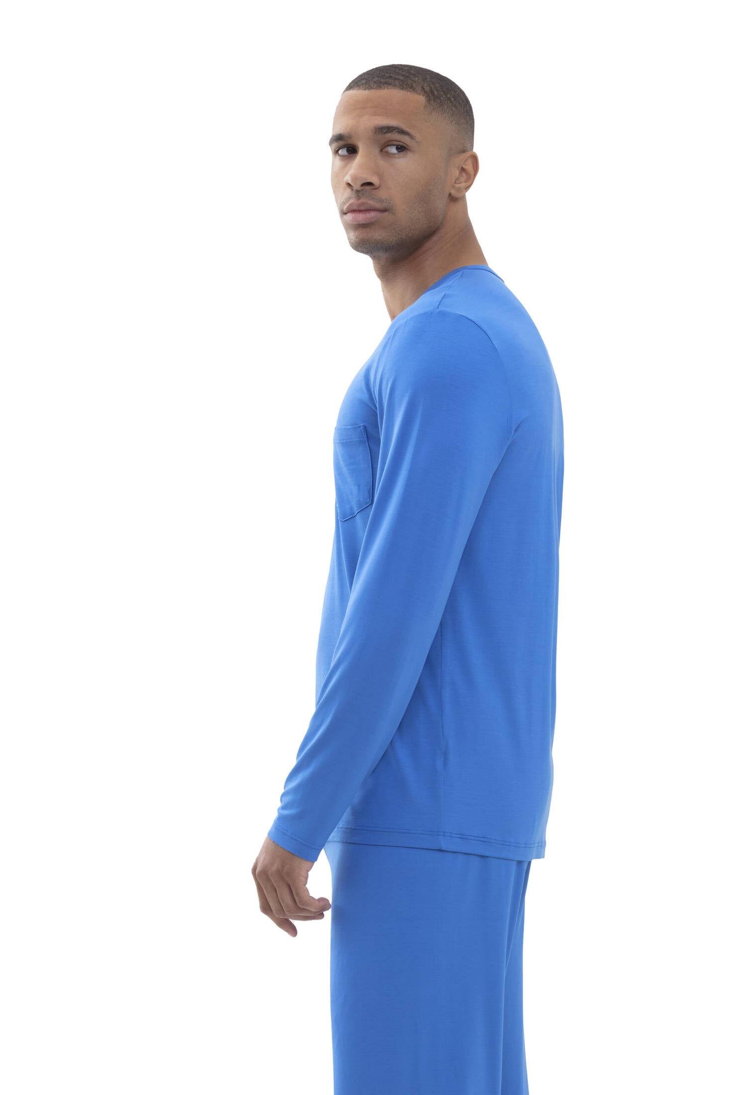 Produktbild von Schiesser Pyjamaoberteil Mix & Relax  1-tlg  Schlafanzug Oberteil - Lockere Form Mit V Ausschnitt Cs061t01m
