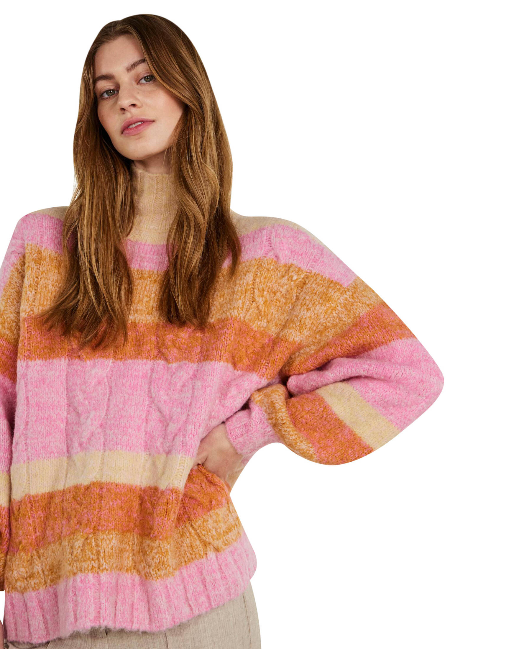 Damen Pullover YASMARLIA LS CABLE KNIT