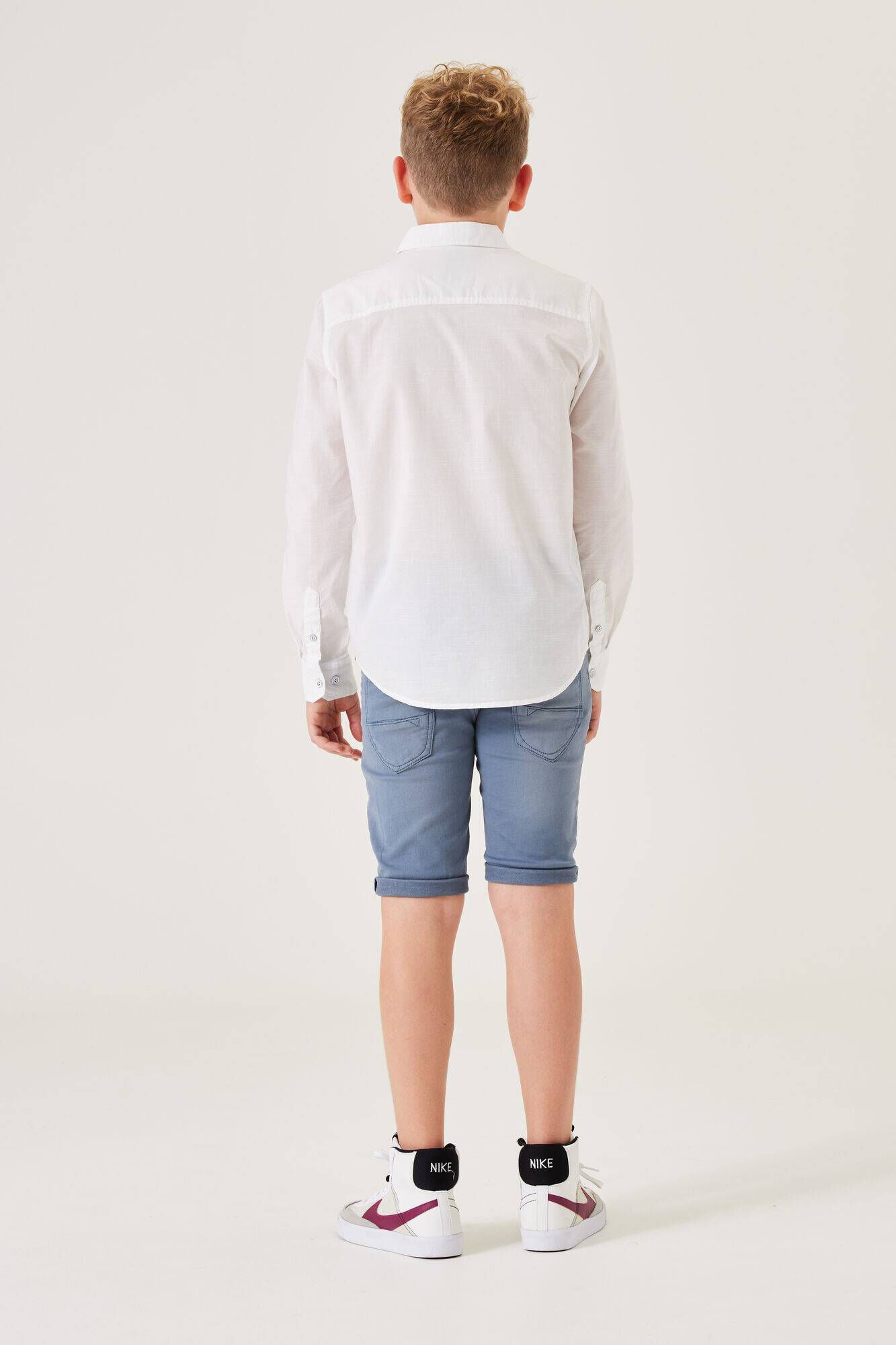 Jungen Langarmhemd Regular Fit - Stretch Popeline Baumwolle