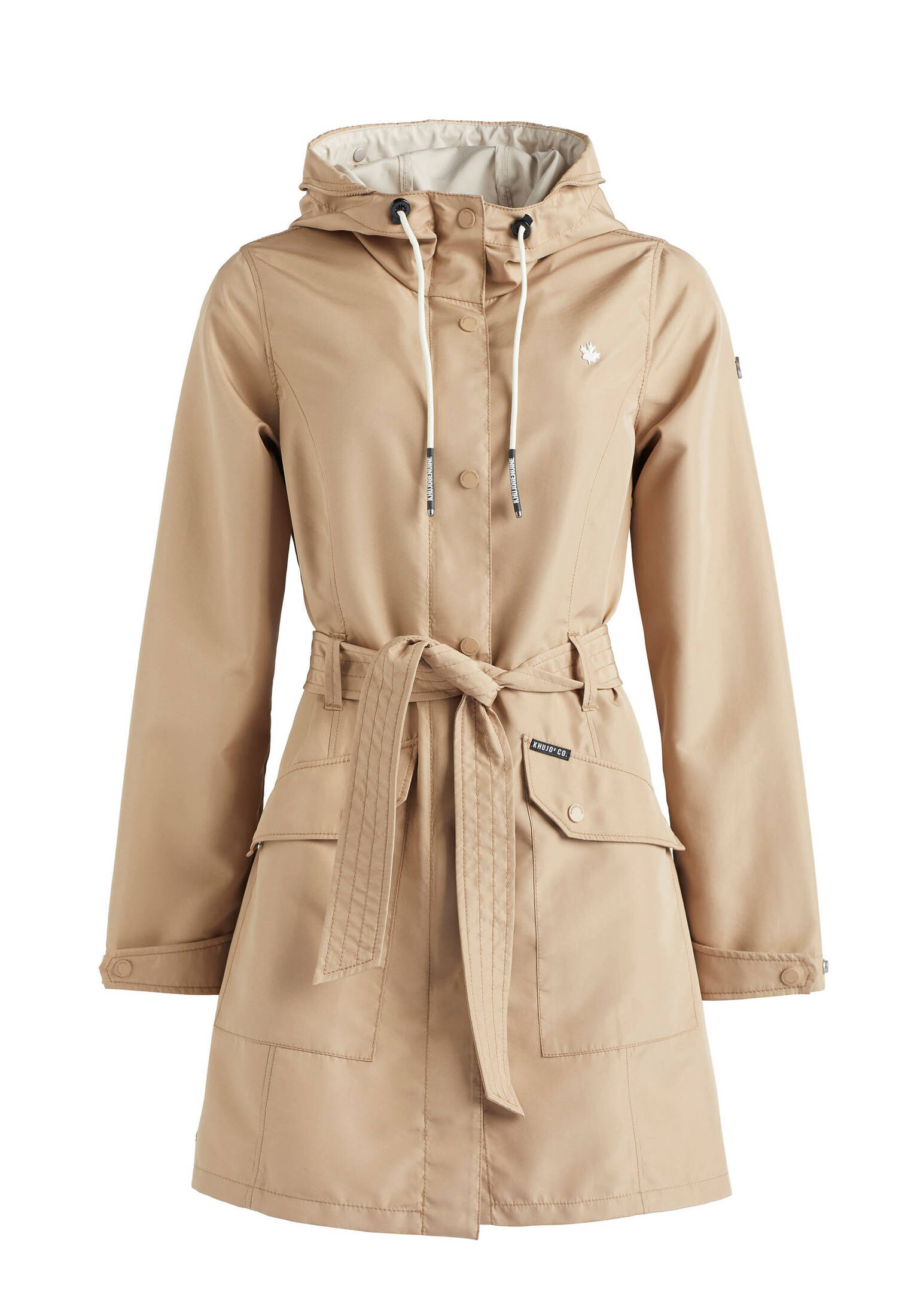 Damen Trenchcoat Mit Kapuze