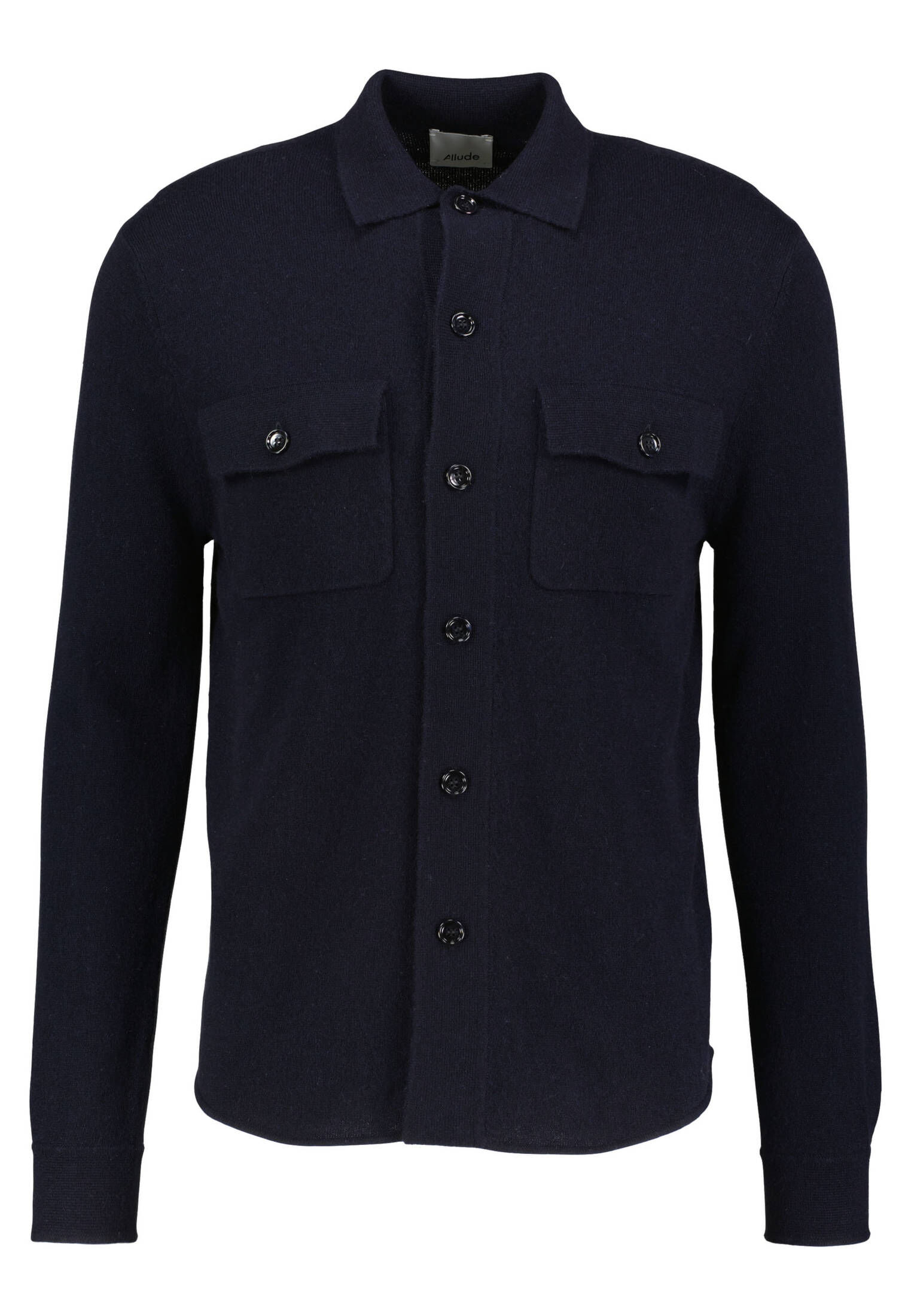 Allude Herren Strickjacke aus Wolle und Kaschmir in blau kaufen