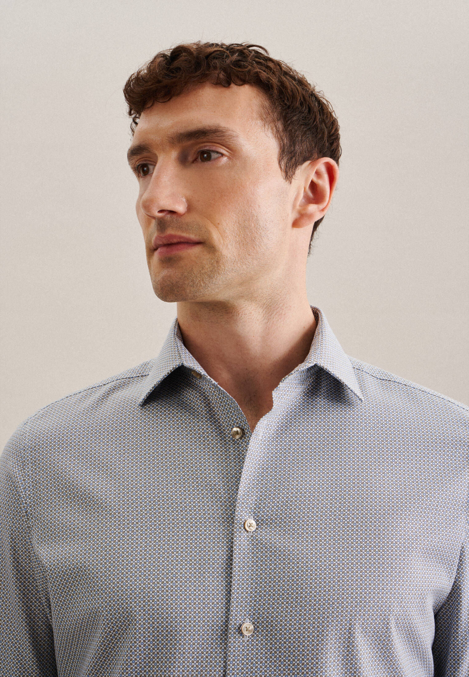 Seidensticker Herren Business Hemd Camicia, Grigio, 45 Uomo