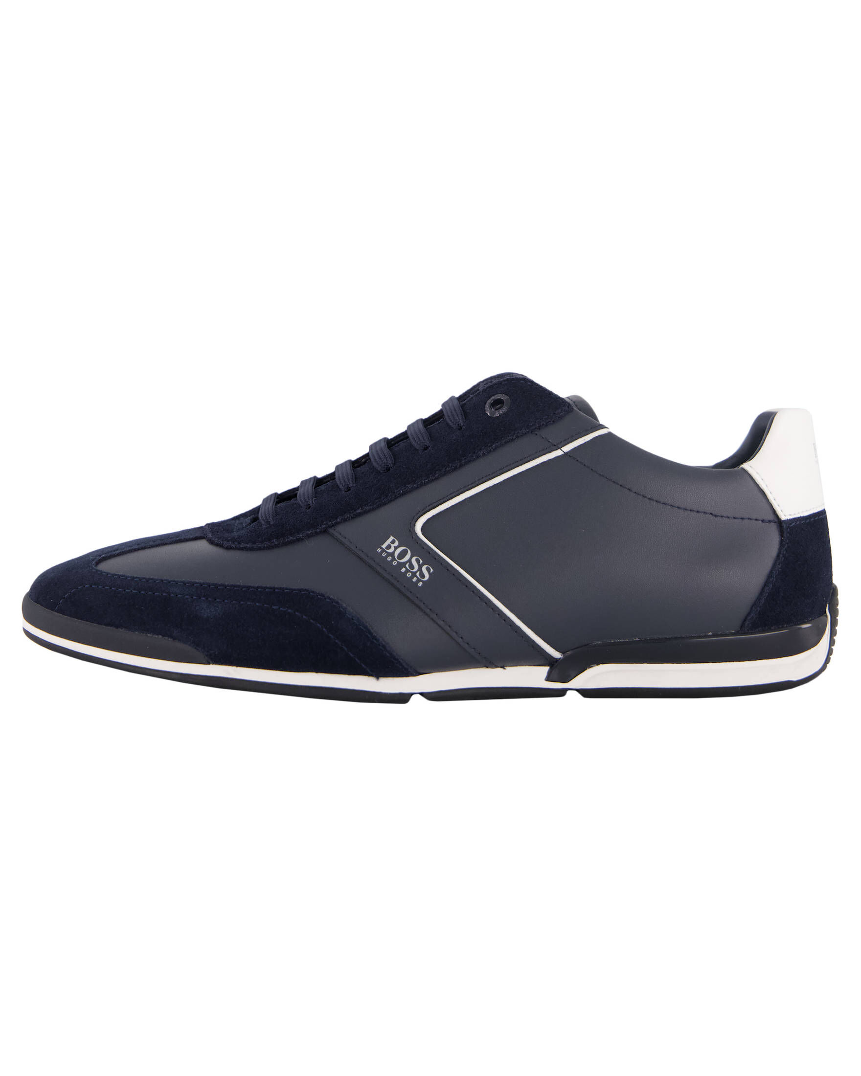 BOSS Herren Saturn Lowp Sneakers – Weiße Sneakers Mit Lederbesatz Und Logo-Detail, Größe 40