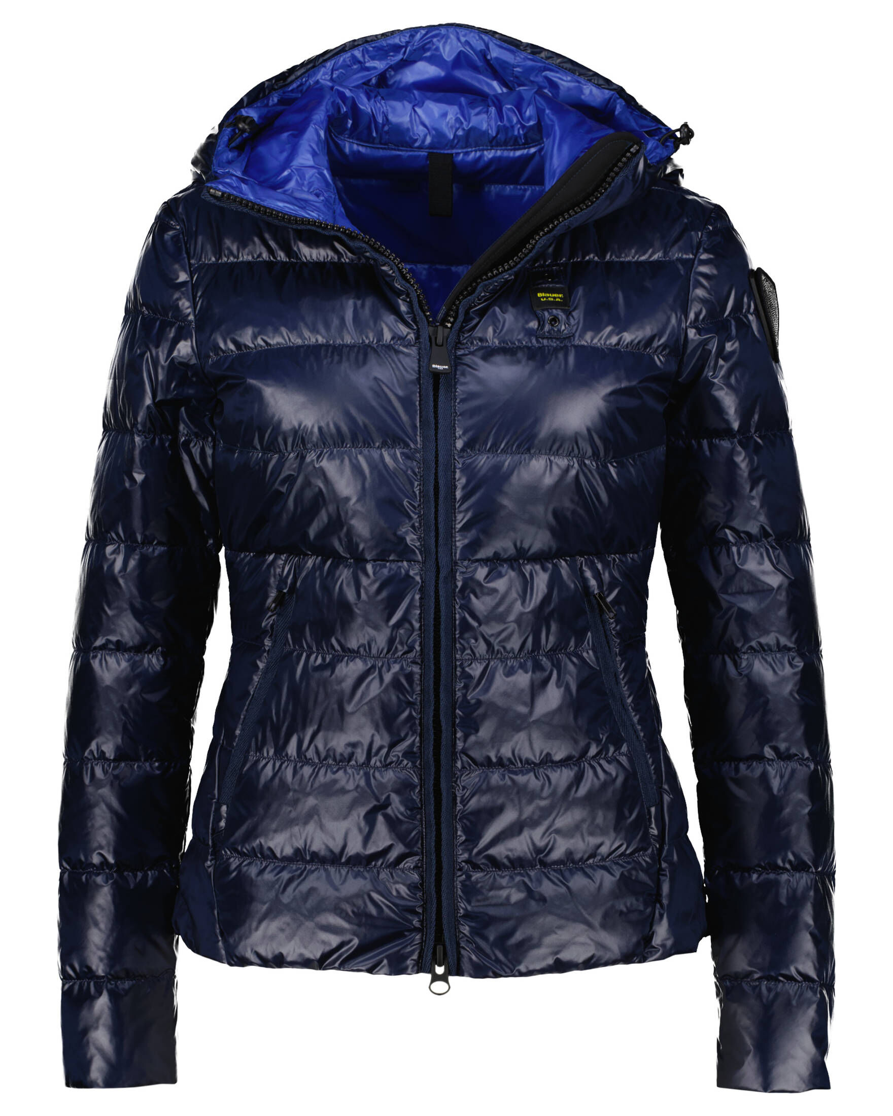 Corti Imbottito Ovatta Blauer Jacke Giubbini Corti Piumino Blauer