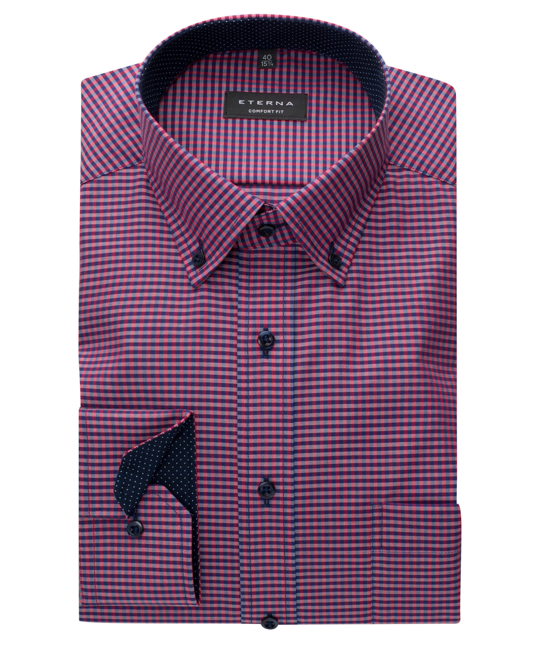 Redmond Modern Fit Herren Hemd Langarm - Bequemes Freizeithemd Mit Button-Down Kragen