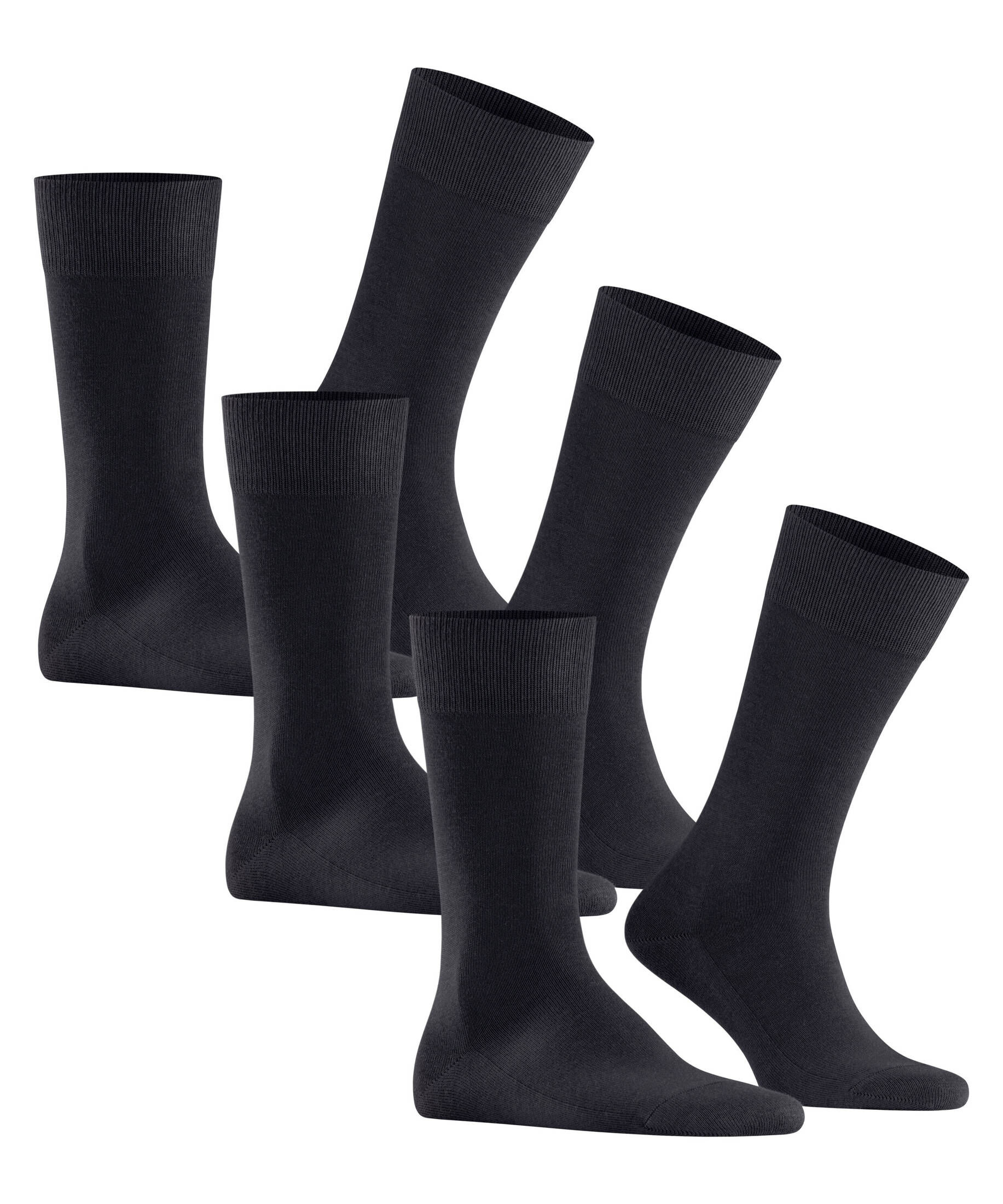 Falke Herren Socken Family 2er Pack – Größe 39-42, Navyblue Melange, 98% Baumwolle, Mit Verstärkten Belastungszonen