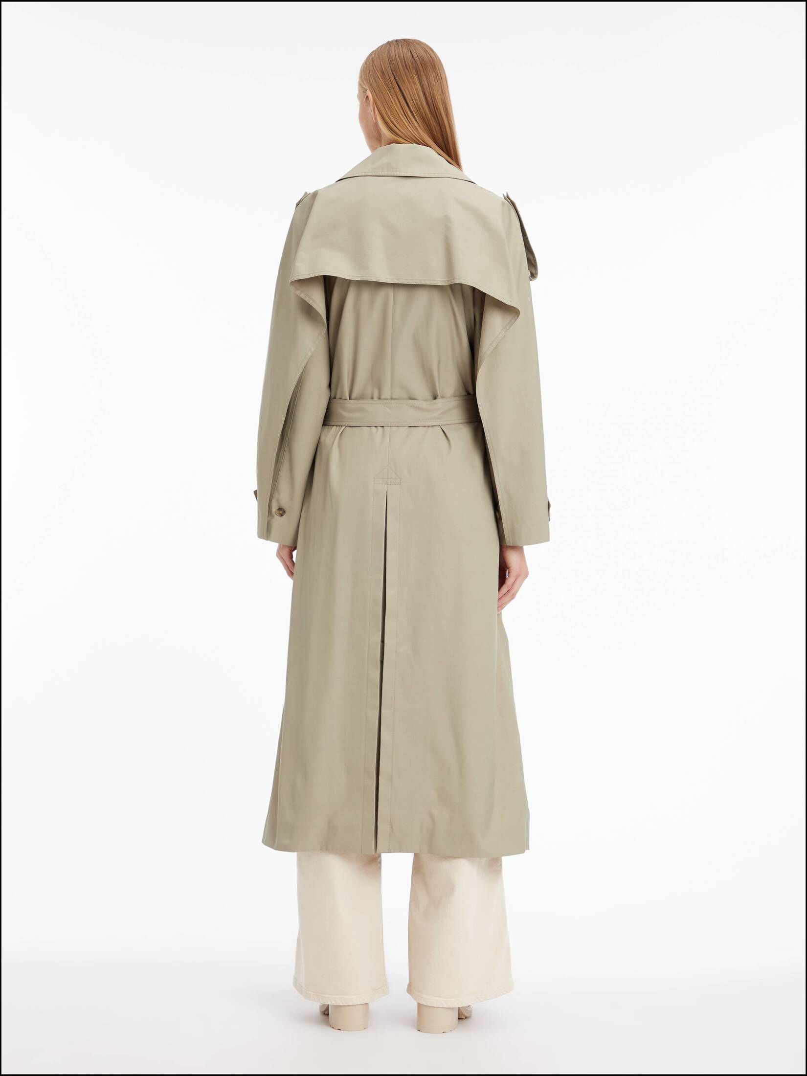 BOSS - Trenchcoat Mit Stoffgürtel - Weiß
