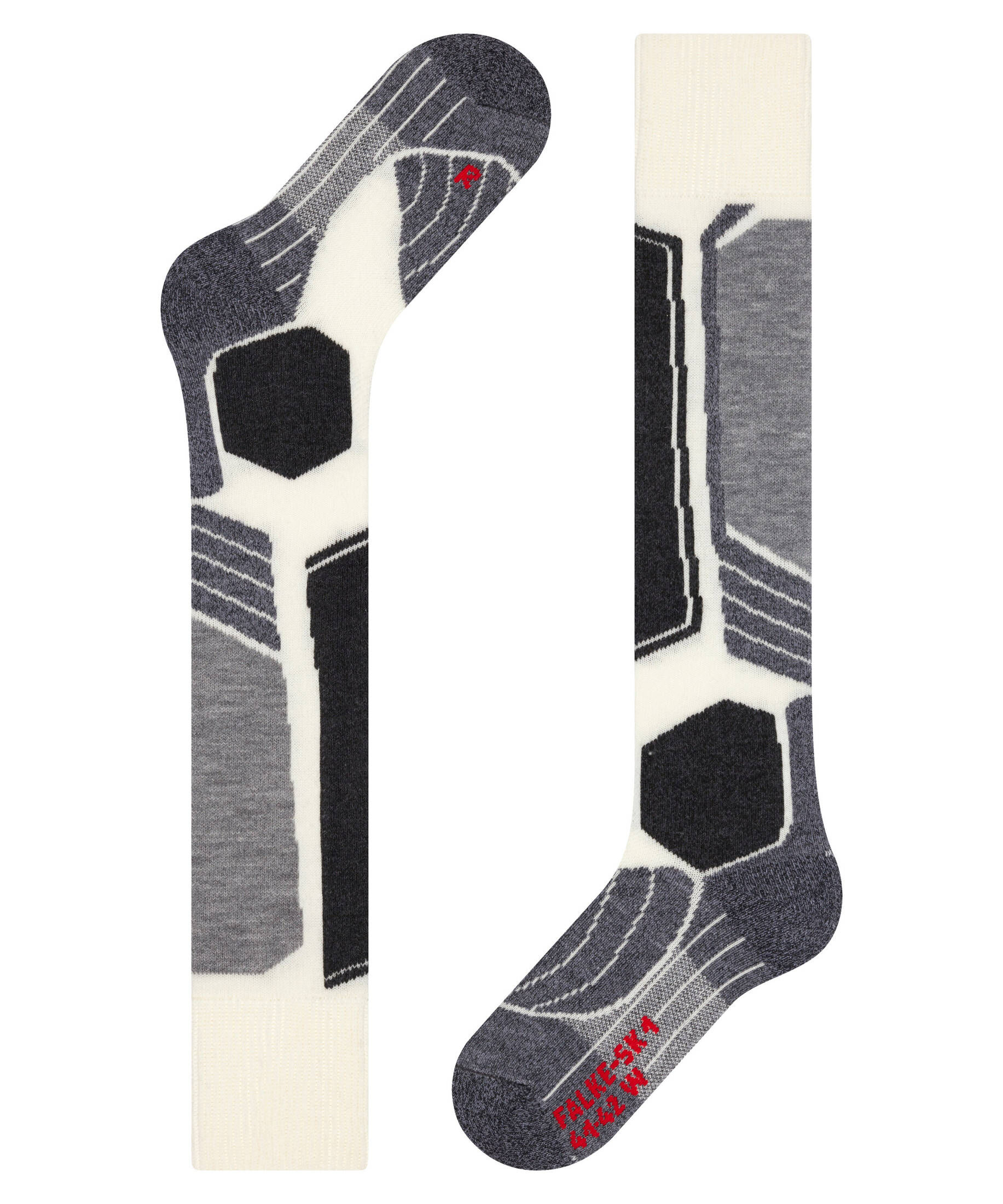 FALKE Damen Skisocken SK4 Stripe - Merinowollmischung 1er Pack | Thermosocken Für Ski & Winter