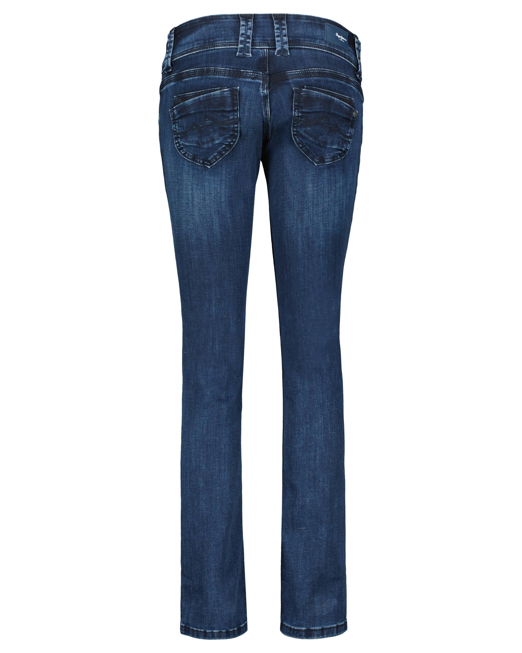 Pepe Jeans Damen Jeans – Slim Fit Mit Powerflex-Stretch, Mittelhoher Bund, Doppel-Gesäßtaschen & Used-Look, Aus Nachhaltig Gewaschenem Denim