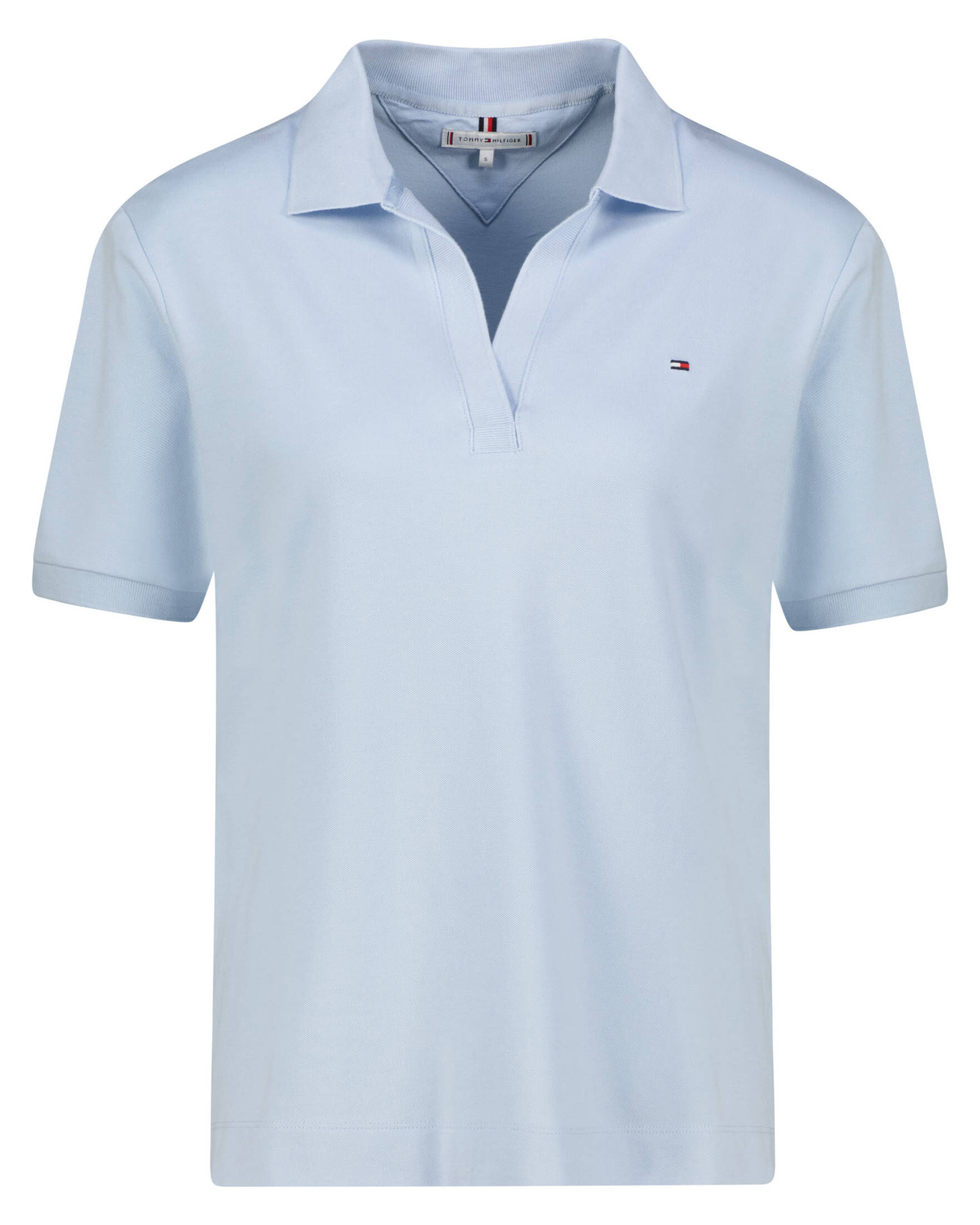 Tommy Hilfiger Damen Poloshirt mt Lyocell Relaxed Fit in Blau 