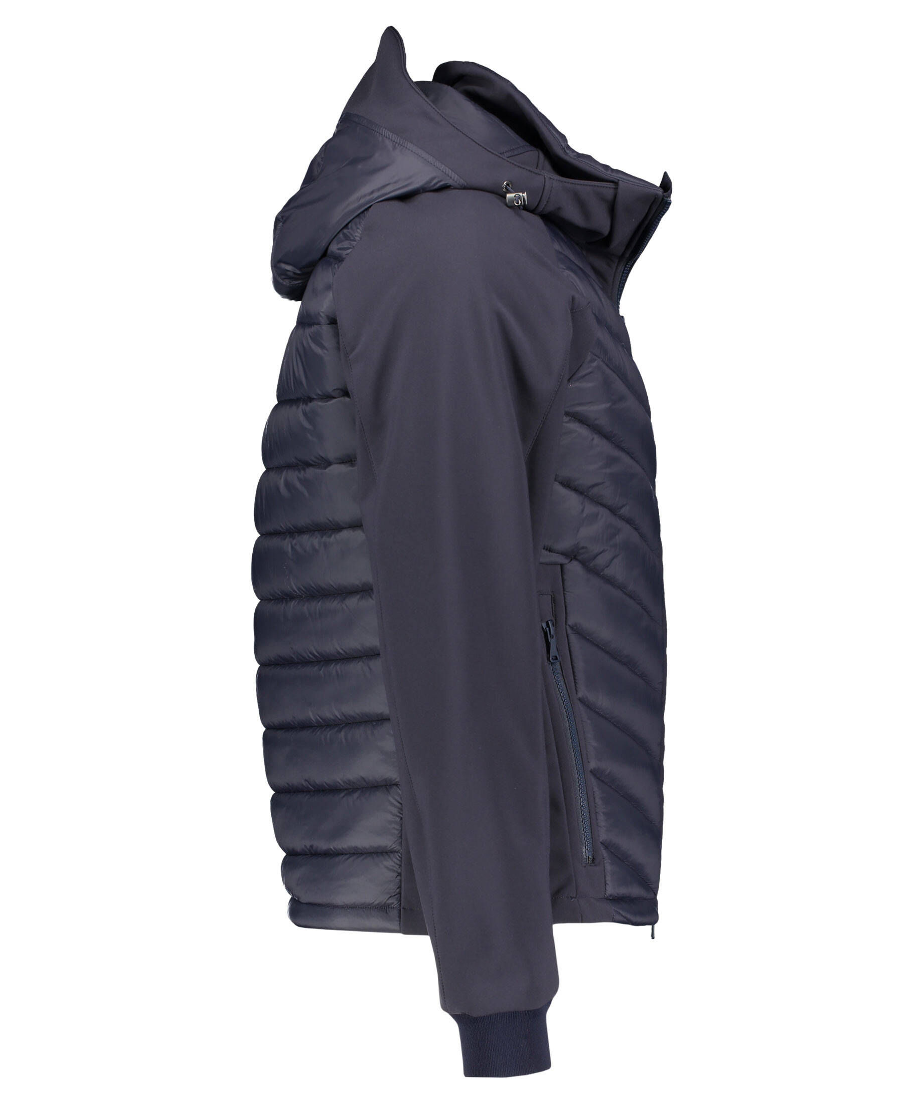Herren Samtjacke Mit Kapuze - Dicke Winterjacke In Einfarbigem Design