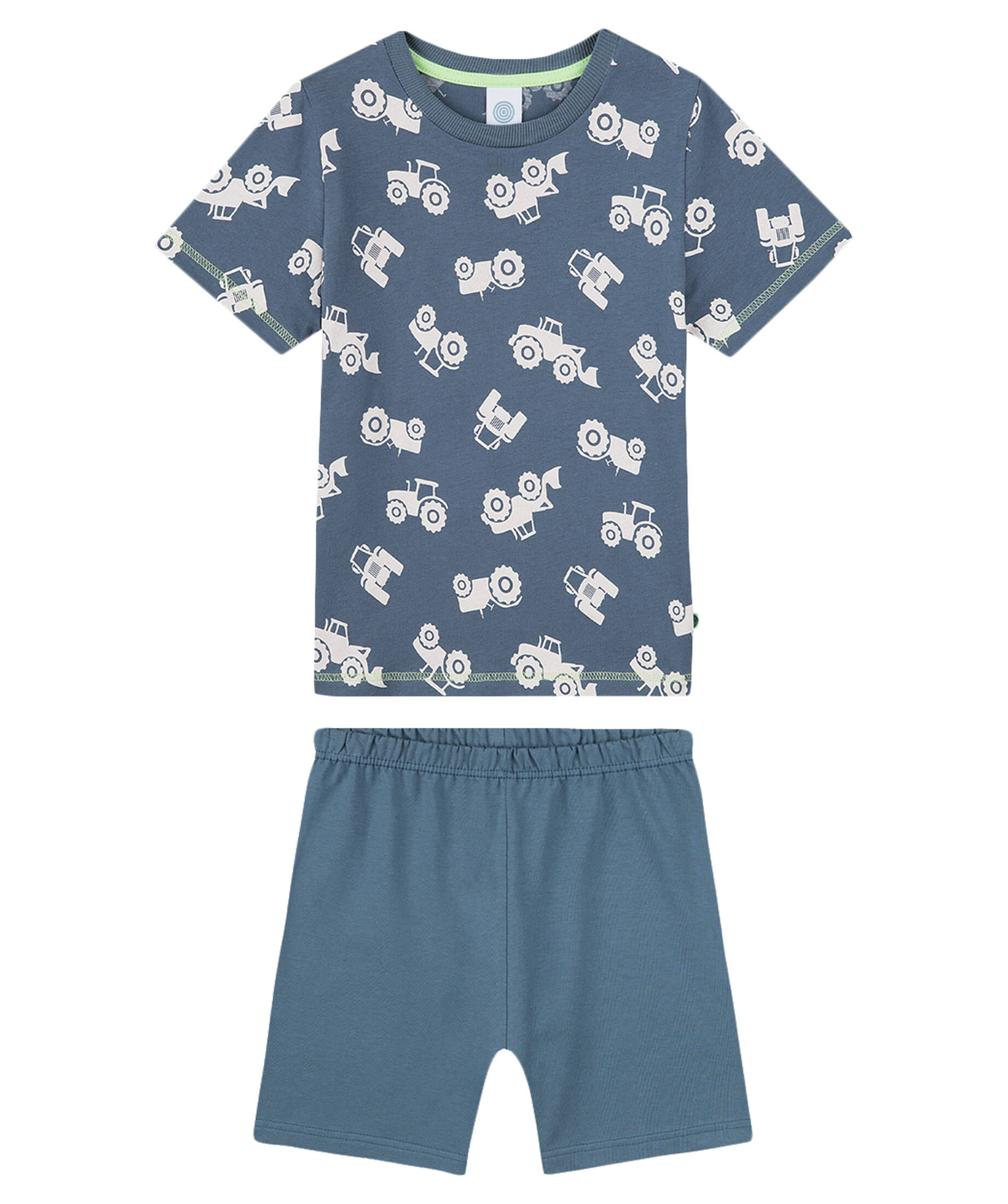 La-V Jungen Schlafanzug Marine Blau Kurzarm - 92% Baumwolle 8% Elasthan