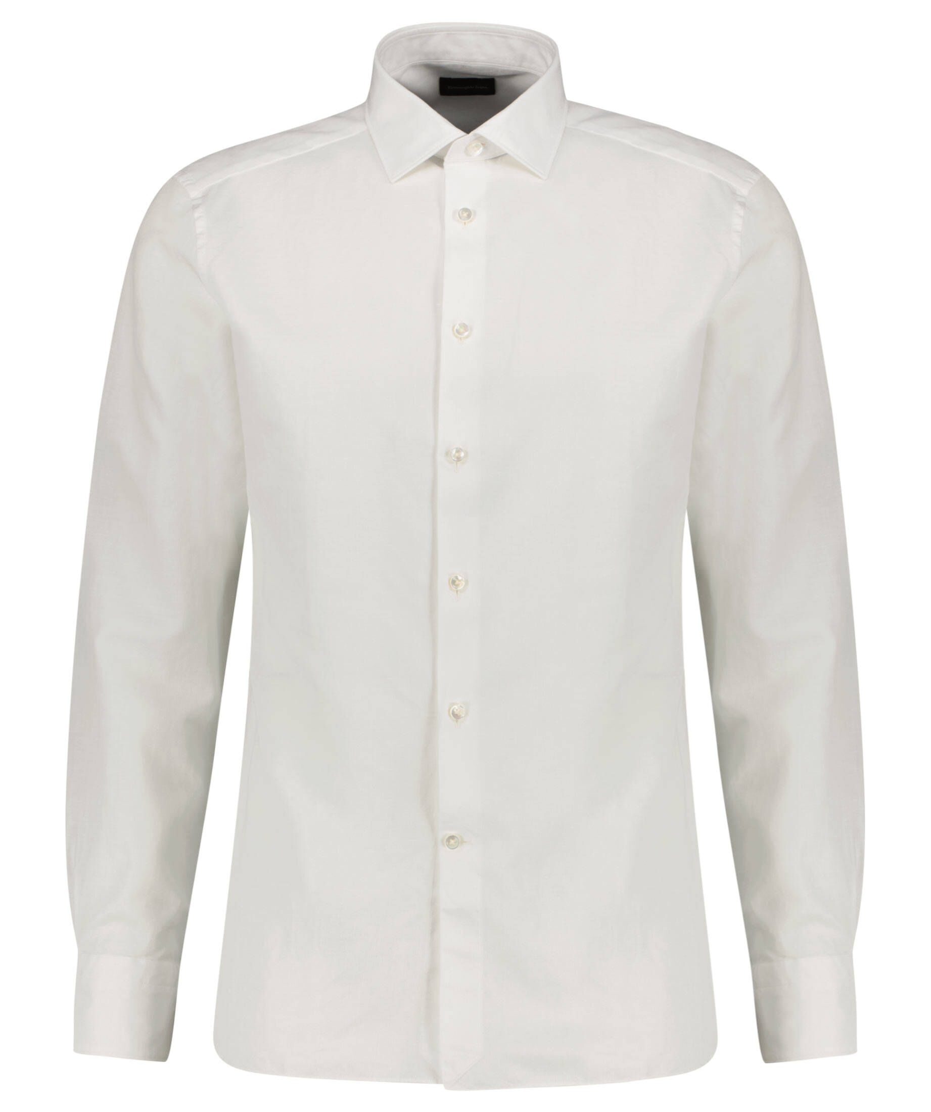Ermenegildo Zegna Leinen Hemd mit Stehkragen in Weiß für Herren Herren Bekleidung Hemden Freizeithemden und Hemden 