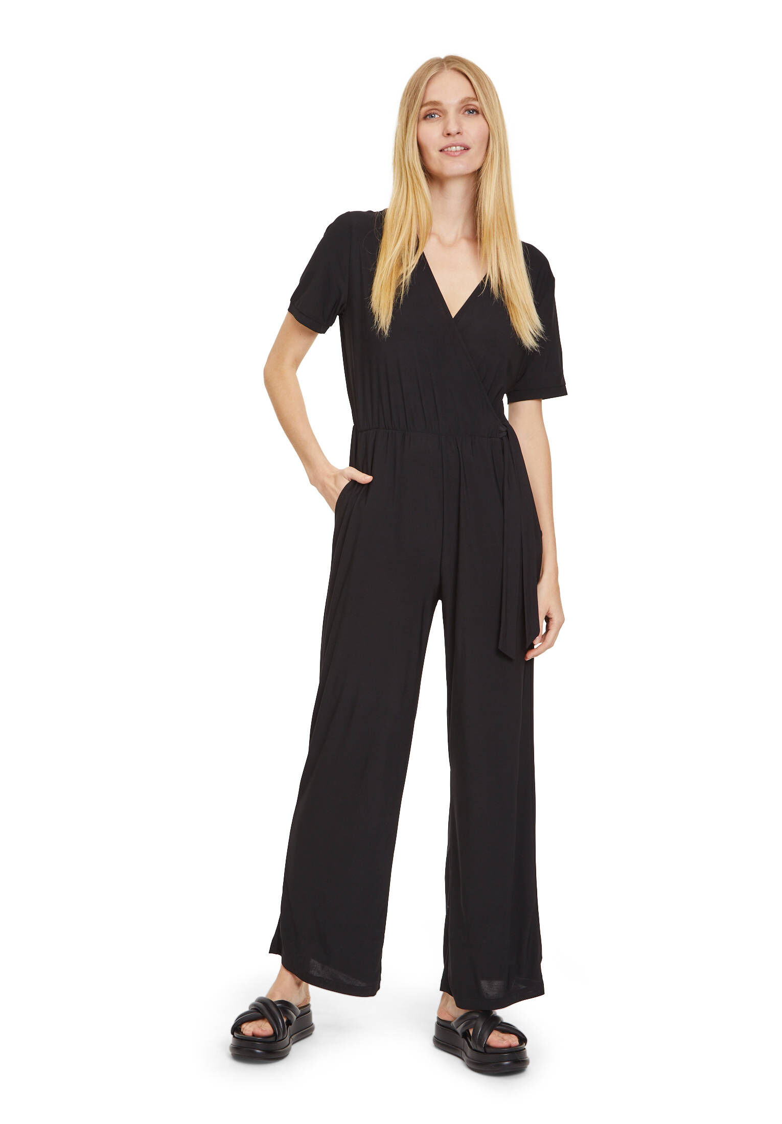 Cartoon Damen Jumpsuit – Bequemer Overall Mit Weitem Bein & Bindegürtel, Lässig Bis Elegant