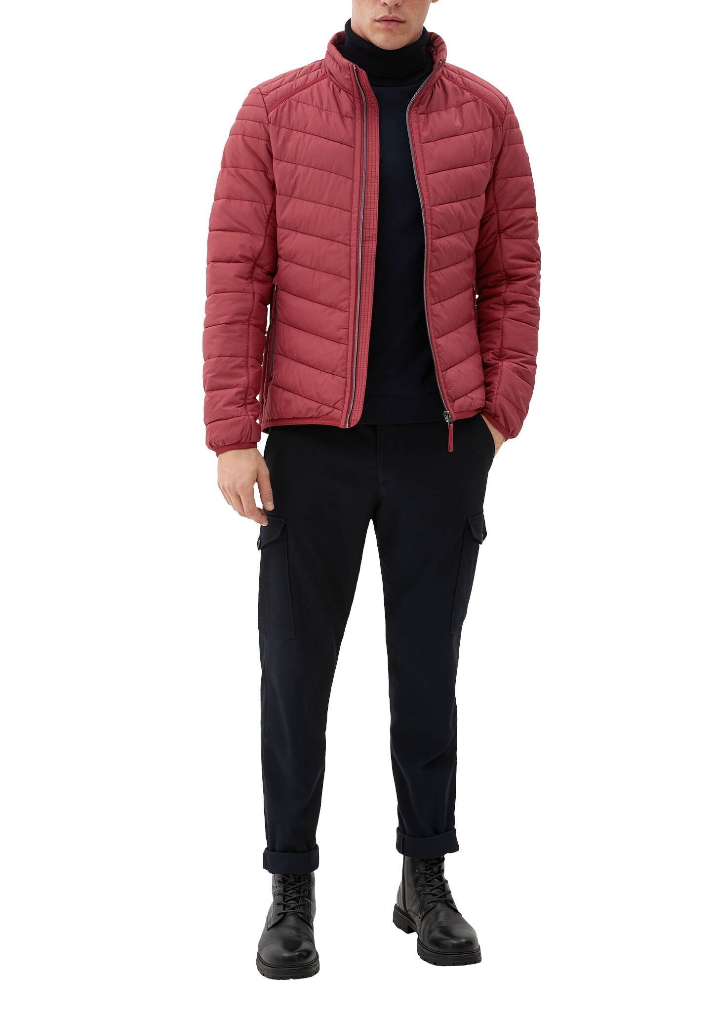 S.Oliver Herren Steppjacke - Relaxed Fit Mit Reißverschluss & Taschen