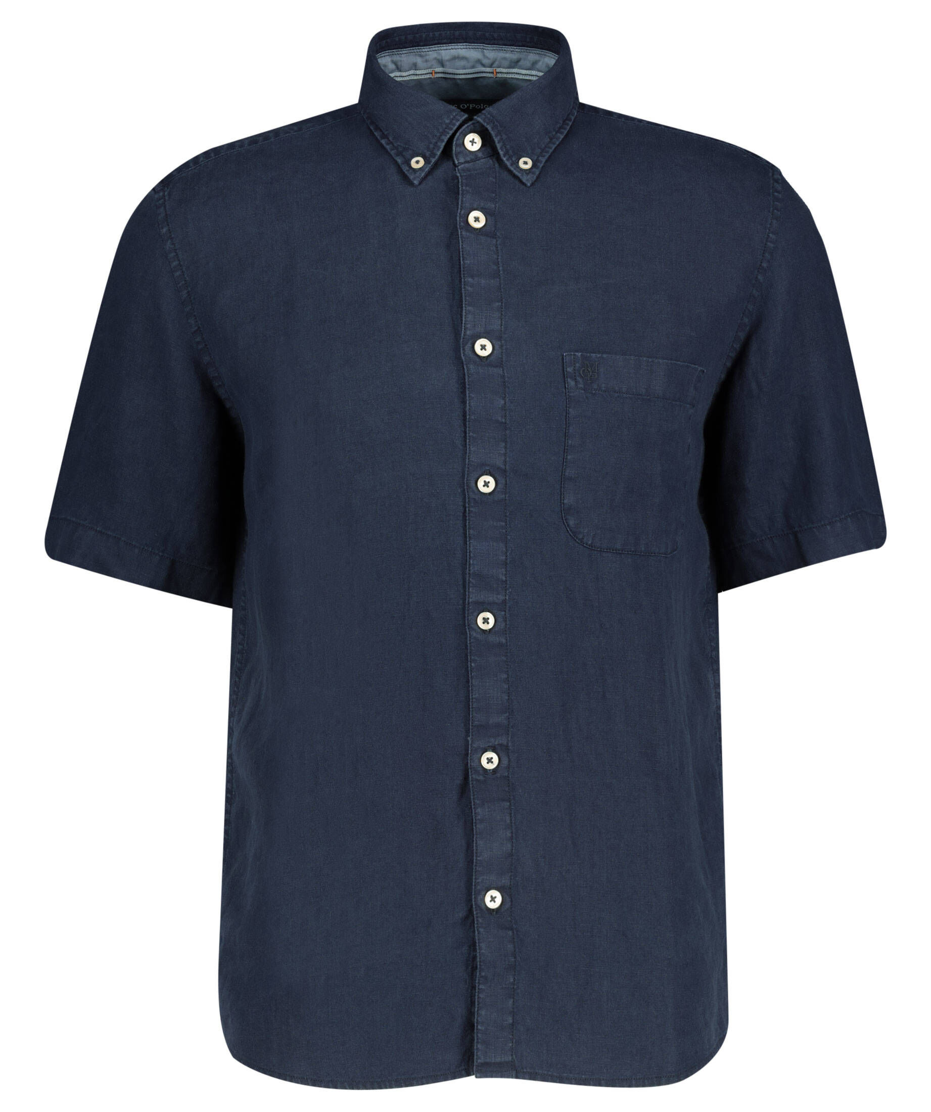 Herren Leinenhemd Regular Fit Kurzarm