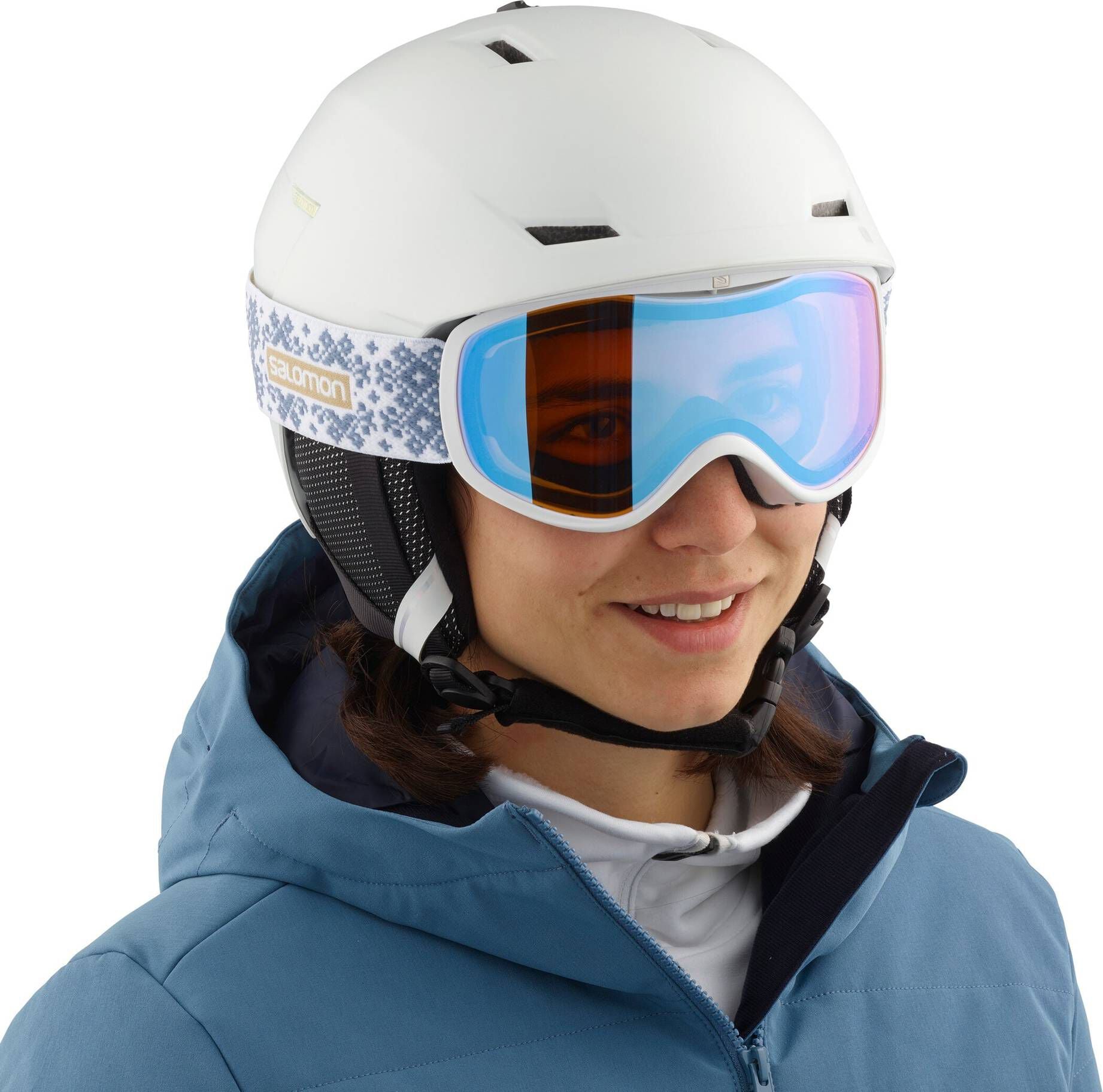 Wunderschne Skihelm Damen Weiss Ebenbild
