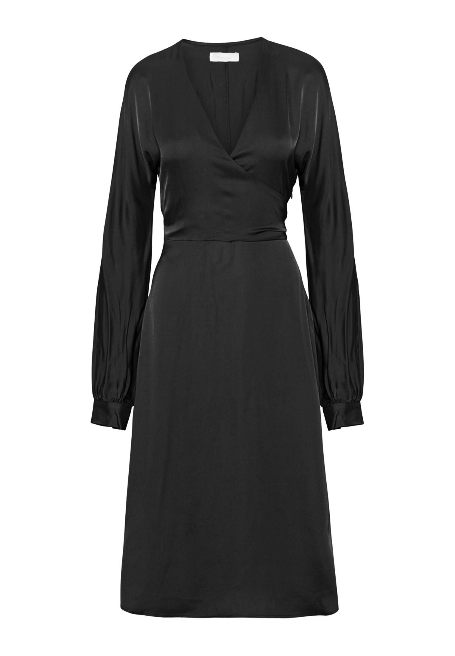 Cocey Damen Wickelkleid Mit Samtoptik - Elegantes Abendkleid Mit Seitenschlitz