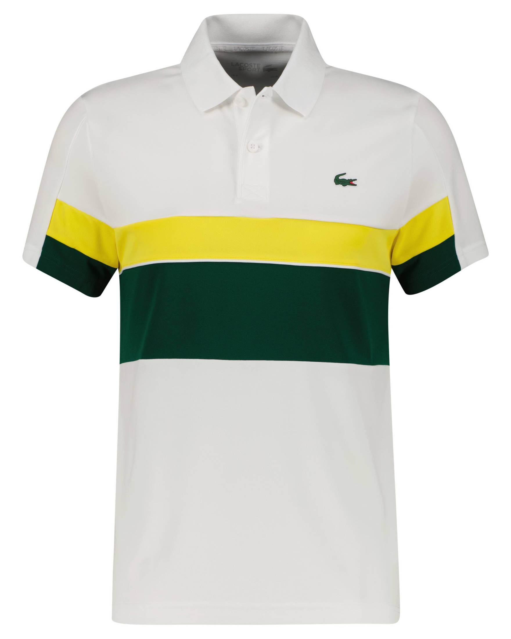 Lacoste Sport Tennis Polo Shirt Herren Weiß Grün Lacoste Sport Tennis Polo Shirt Herren Weiß Grün