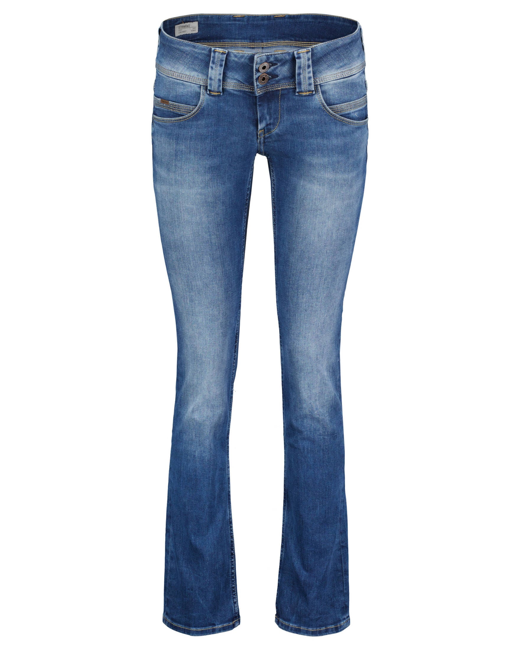 Pepe Jeans Damen Slim Fit Jeans – Mit Multi-Stitch-Details, Niedriger Taille Und Wiser Wash