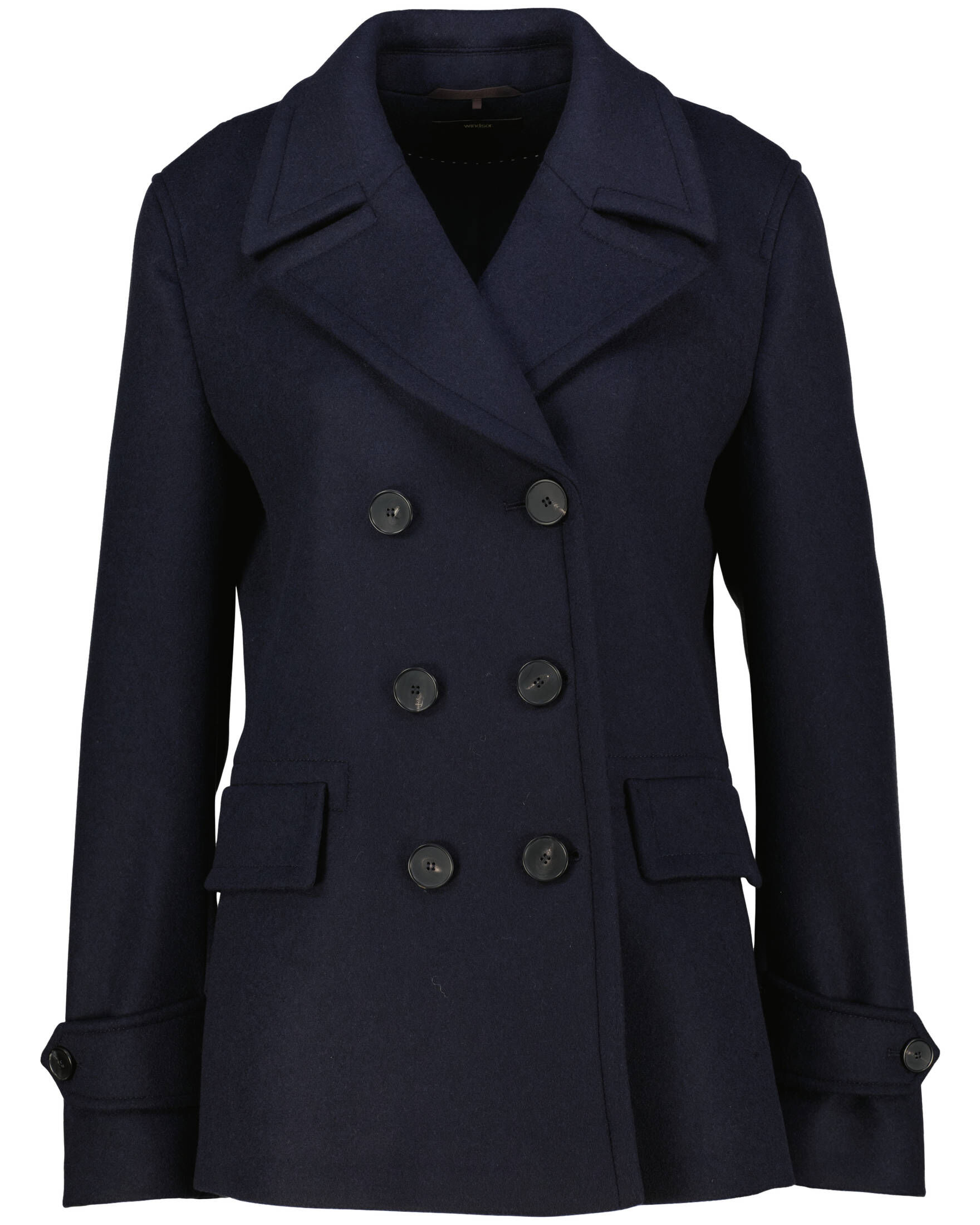 Windsor Damen Cabanjacke aus Wolle-Kaschmirmix in blau kaufen