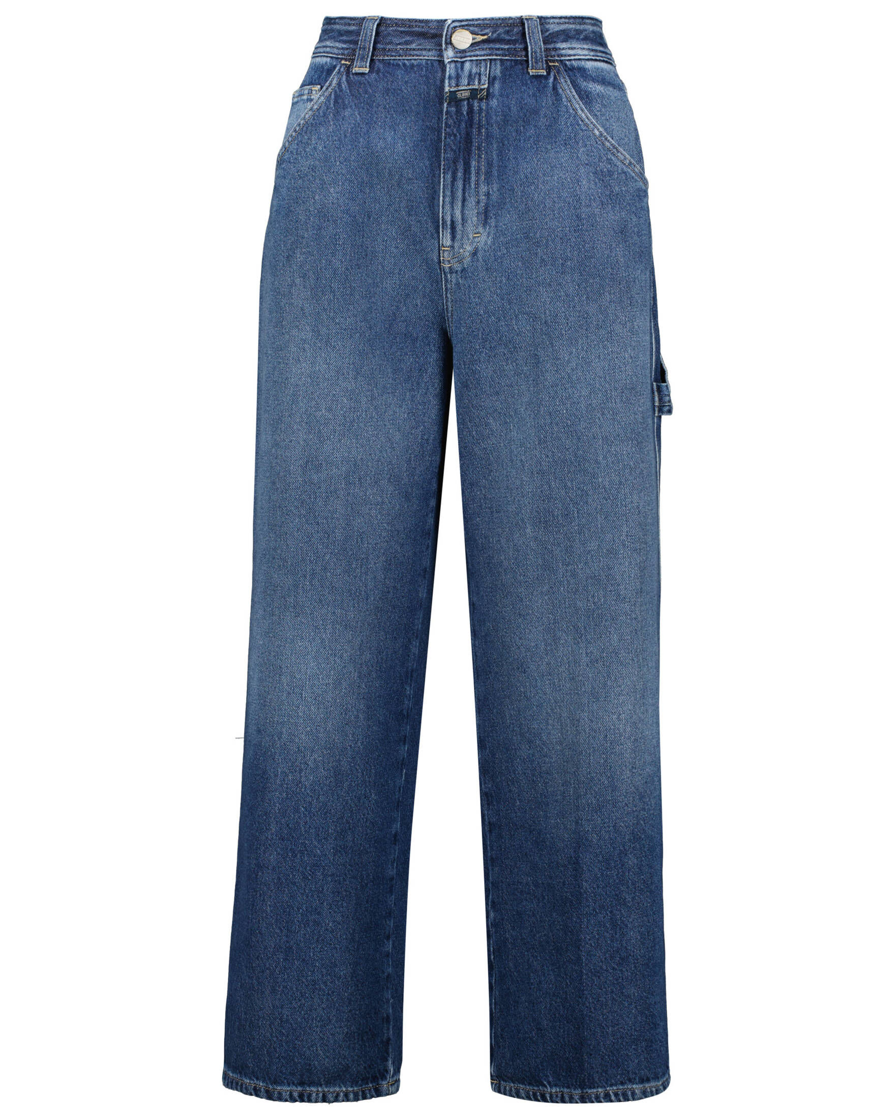 Blouse En Jean Délavé Ajustée à La Taille - Taille 34/36, Coupe Superbe, Occasion Très Bon état