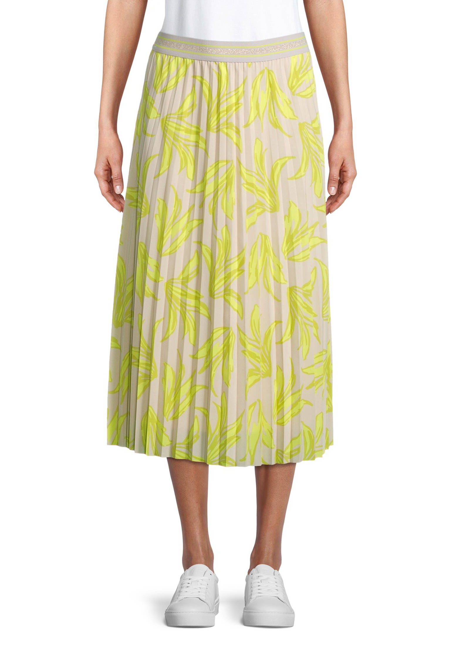 Betty Barclay Damen Plisseerock Mit Gummizug - Animal Print Rock 85 Cm Lässiger Freizeitlook