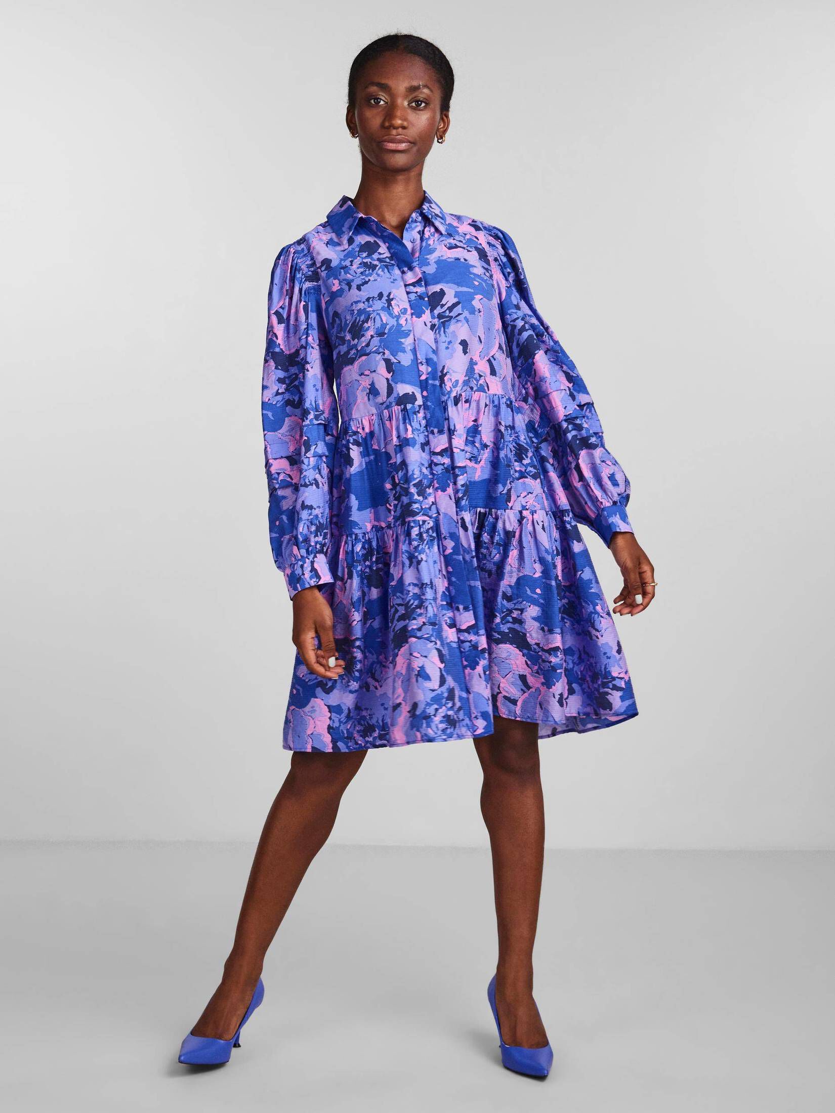 ALEXIS LS SHIRT DRESS BLACKOUT | Online Outlet
