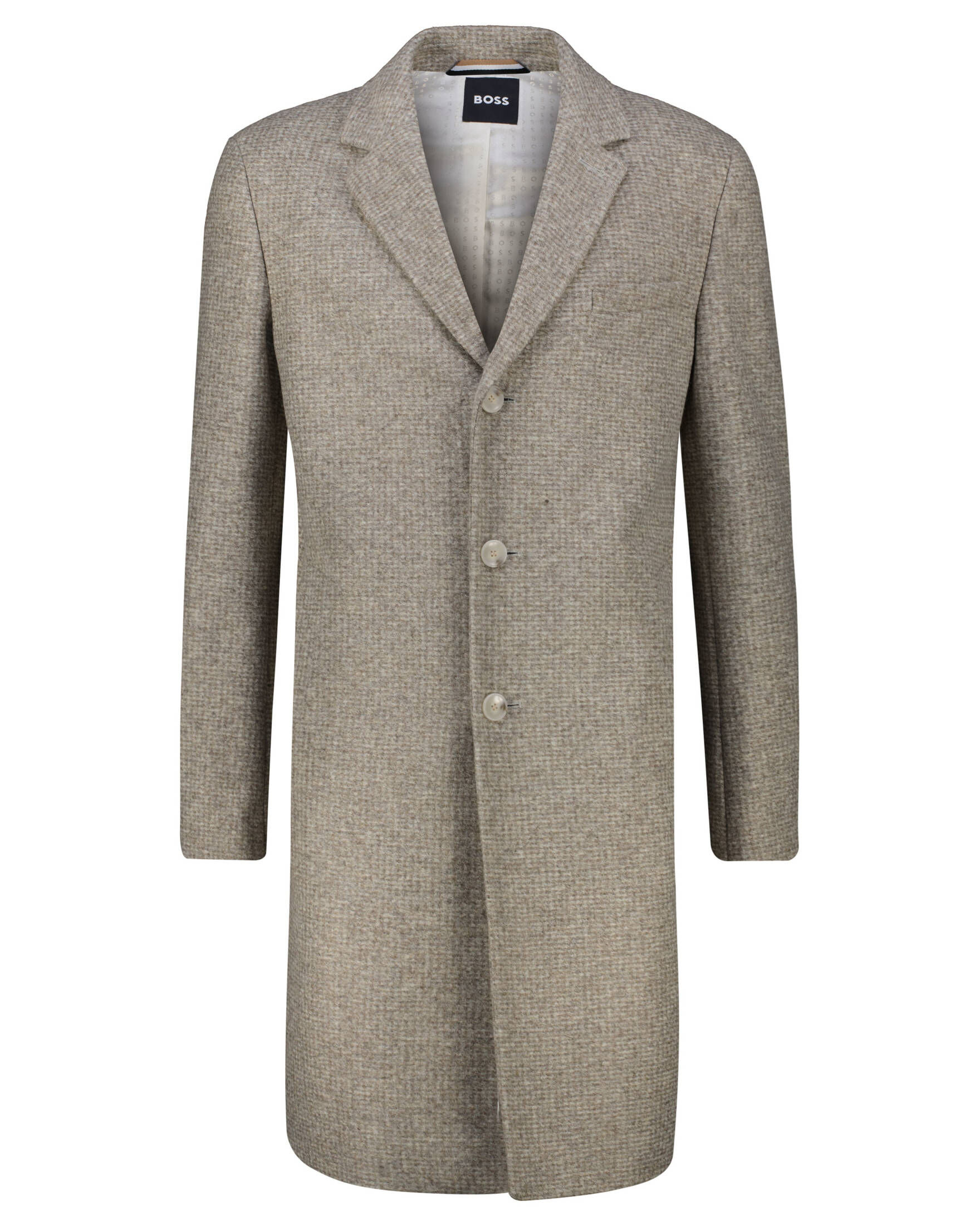 BOSS Herren Mantel H-HYDE-J aus Jersey mit Wolle Slim Fit in weiß