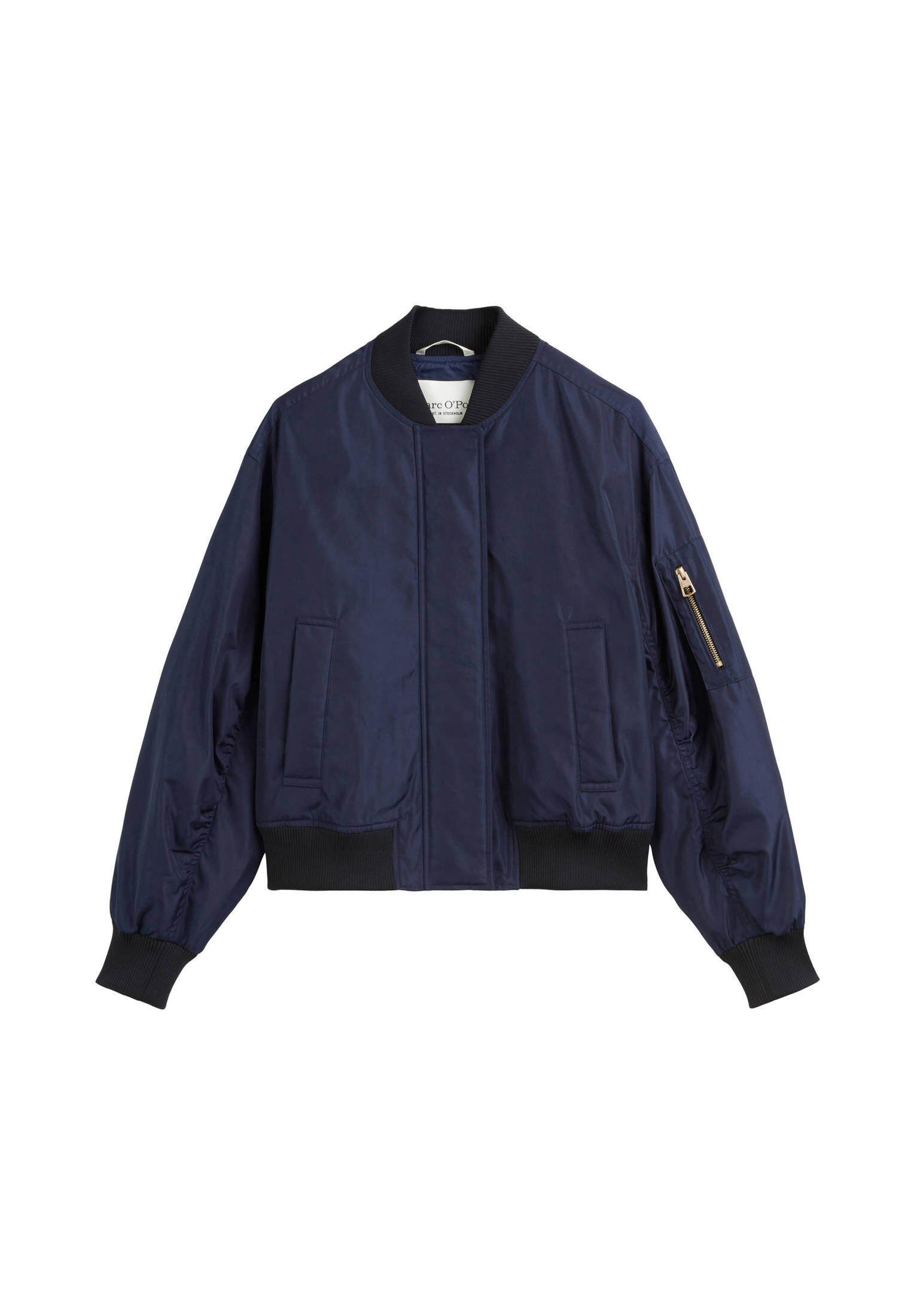 Bomber Jacket Marco Polo Jacke Schwarz Marco Polo Lederblazer