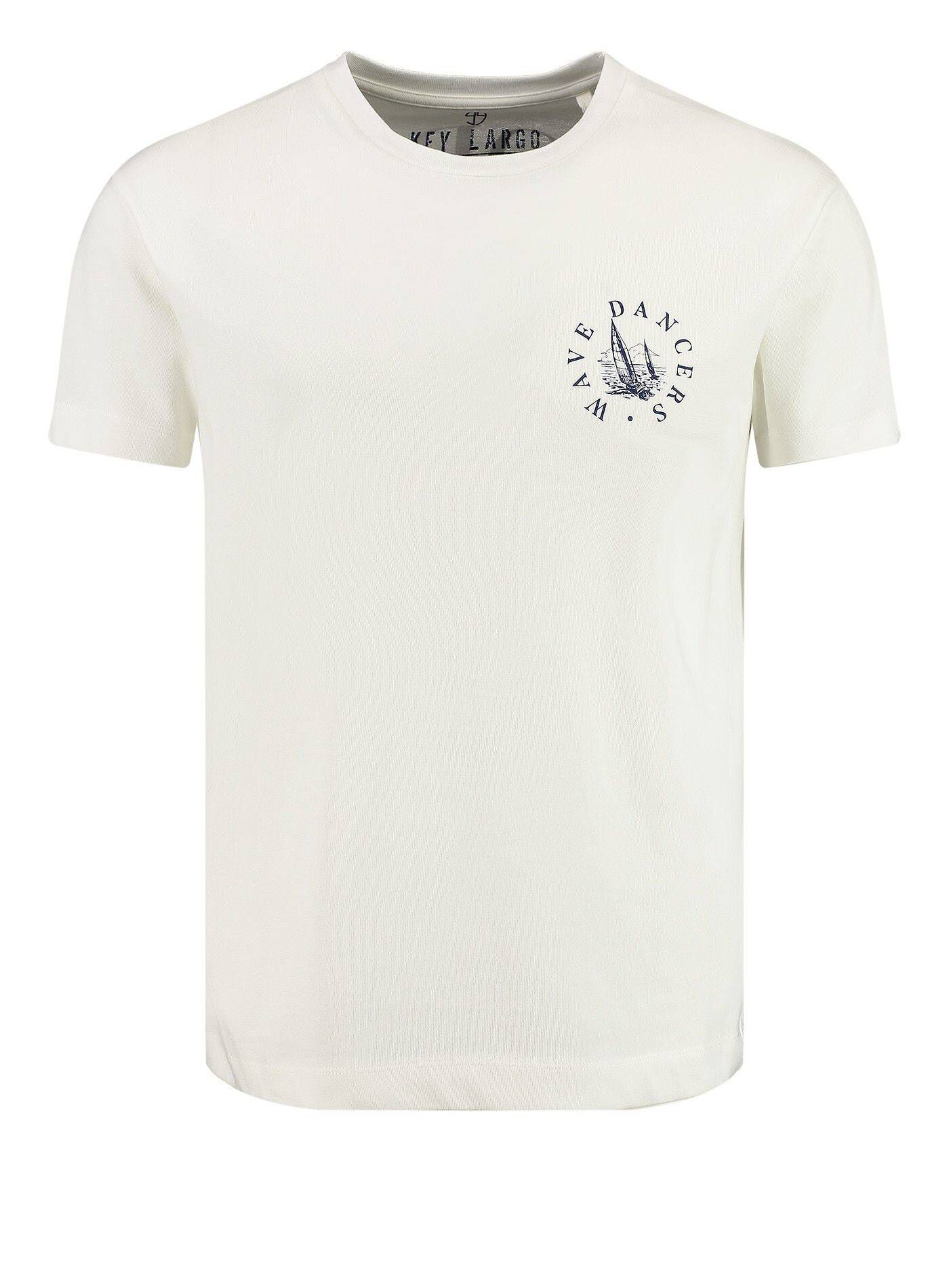 T-shirt Key Largo Bread New Pour Homme - Coton, Coupe Droite, Ourlet Délavé, Couleur Bleu Marine, Taille M