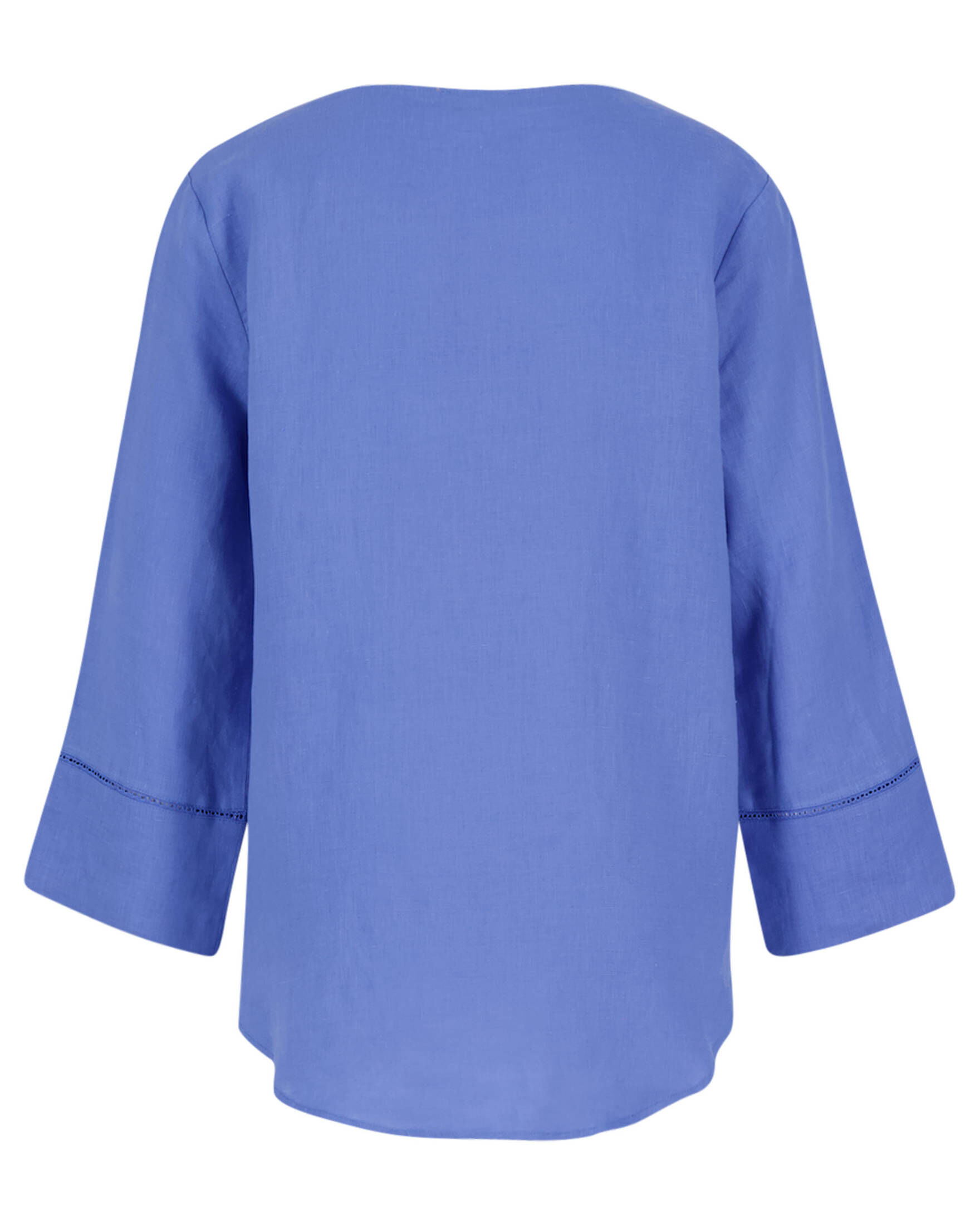 Damen Leinenbluse 2025 - Elegante Langarm-Tunika Mit V-Ausschnitt