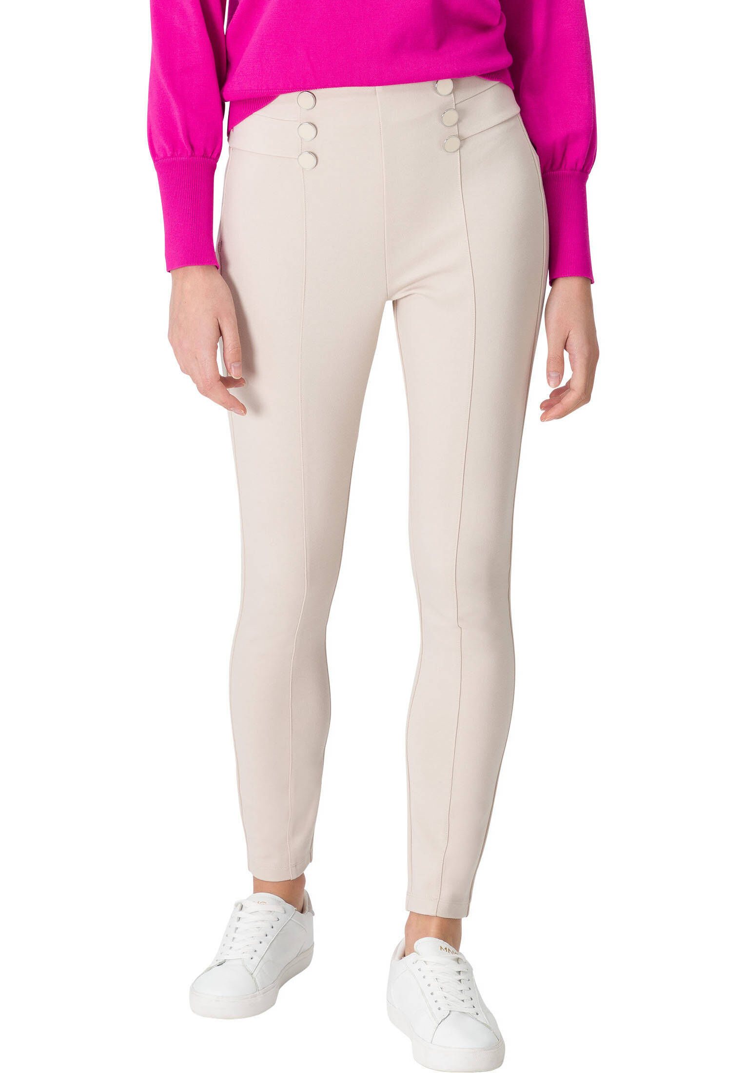 Damen Hose Mit Vintage Blumenprint - Weite Beine, Hohe Taille Mit Taschen