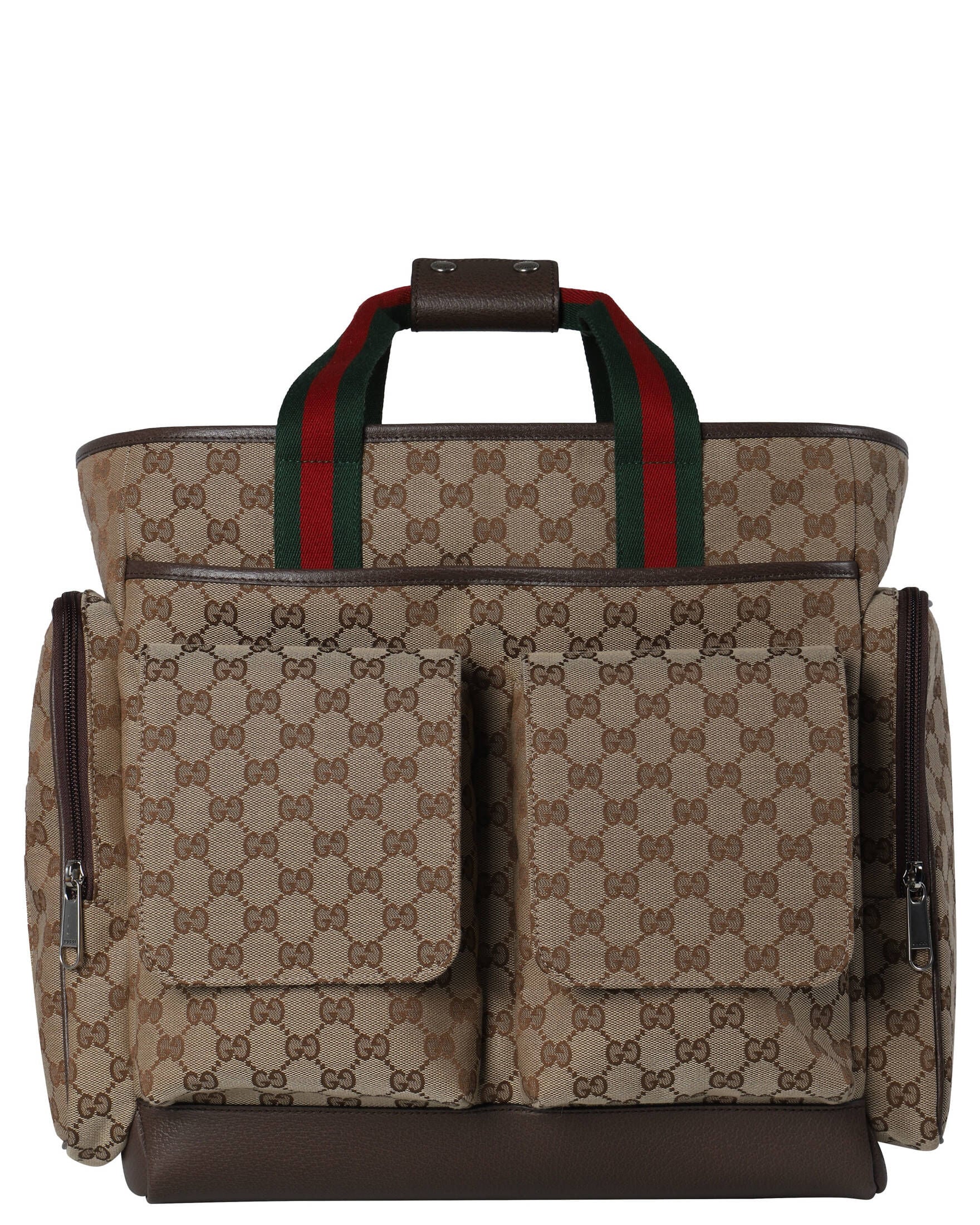 Wickeltasche aus PARENT'S B. GG CANVAS mit Leder