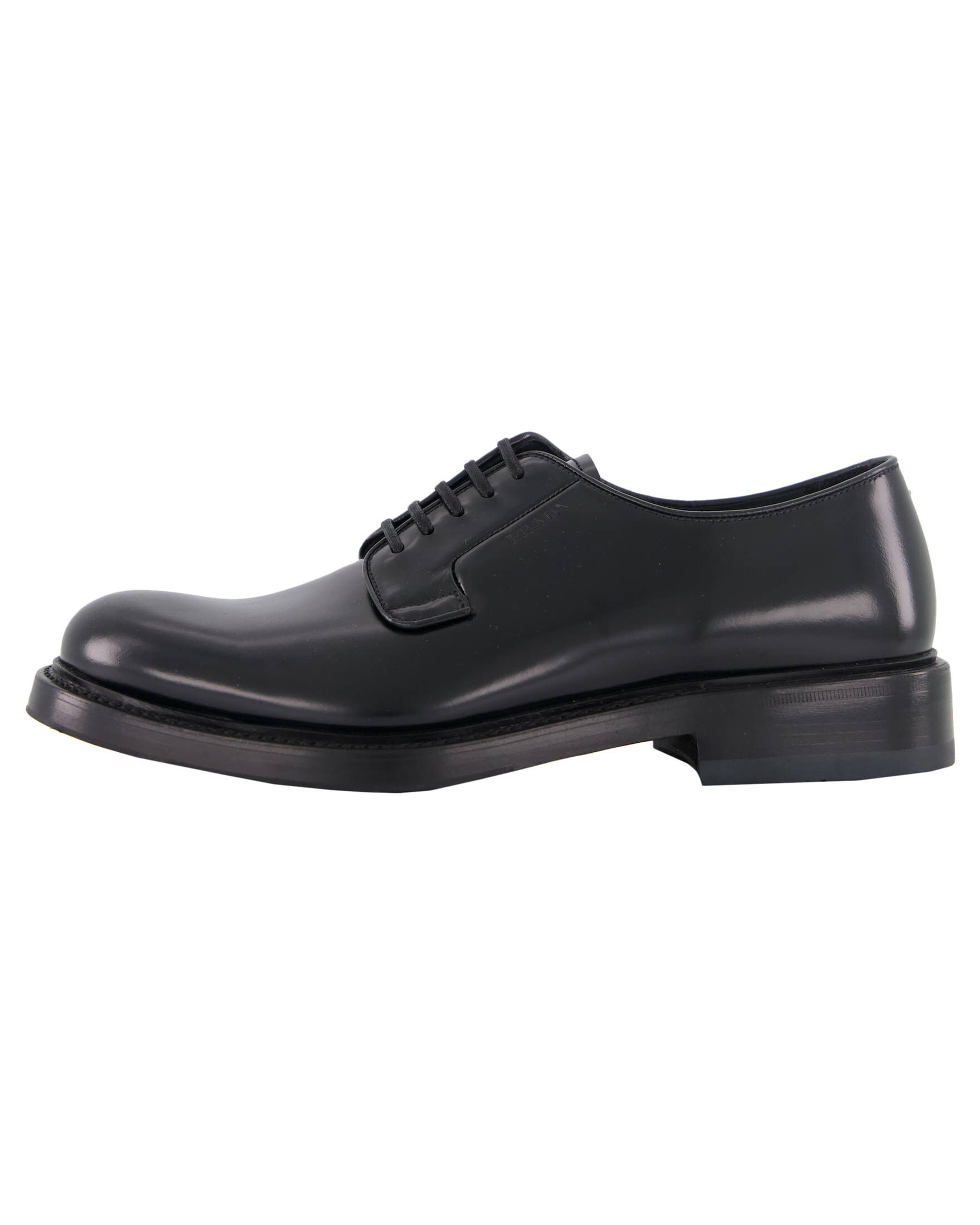 Herren Schuhe Schnürschuhe Derby Schuhe Prada Derby-Schuhe mit Logo in Schwarz für Herren 