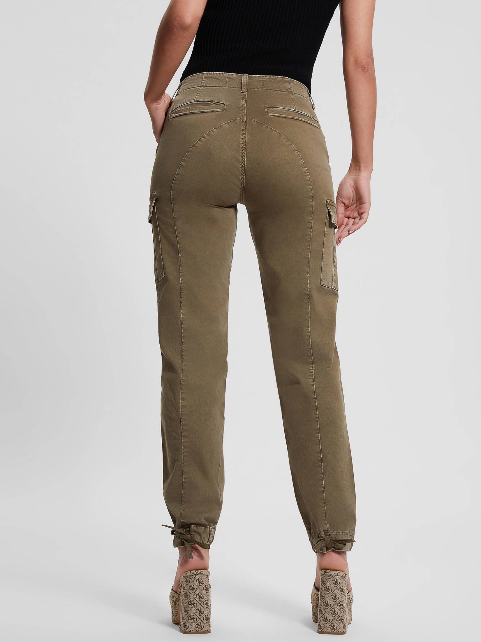 Luxus Cargohose Grn Damen Ebenbild