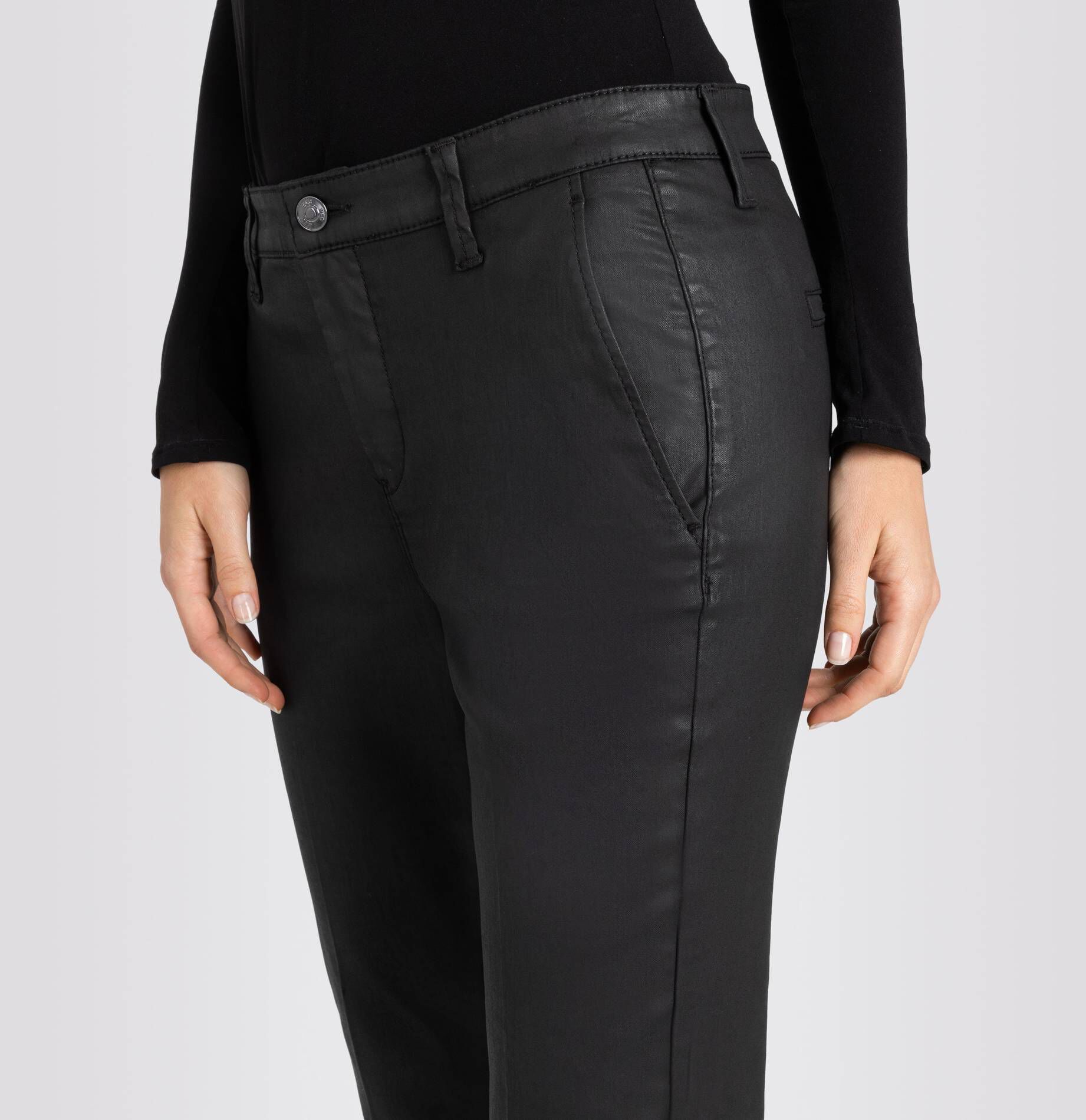 MAC Chino Turn Up Donna – Pantaloni Slim In Blu Scuro Con Elasticità - 2