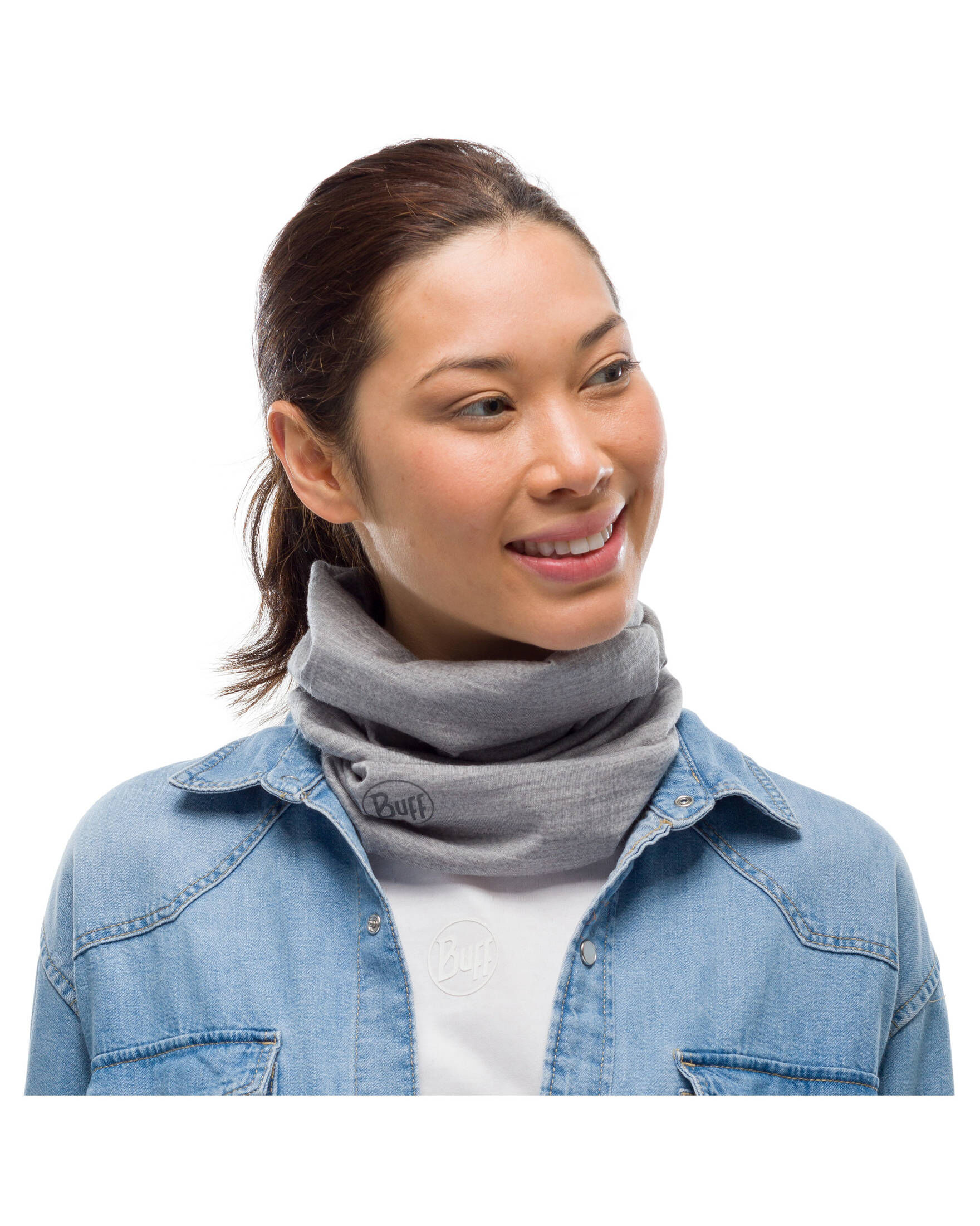 BUFF Lightweight Merino Wool Multifunktionstuch – Leicht, Warm & Vielseitig (schwarz)