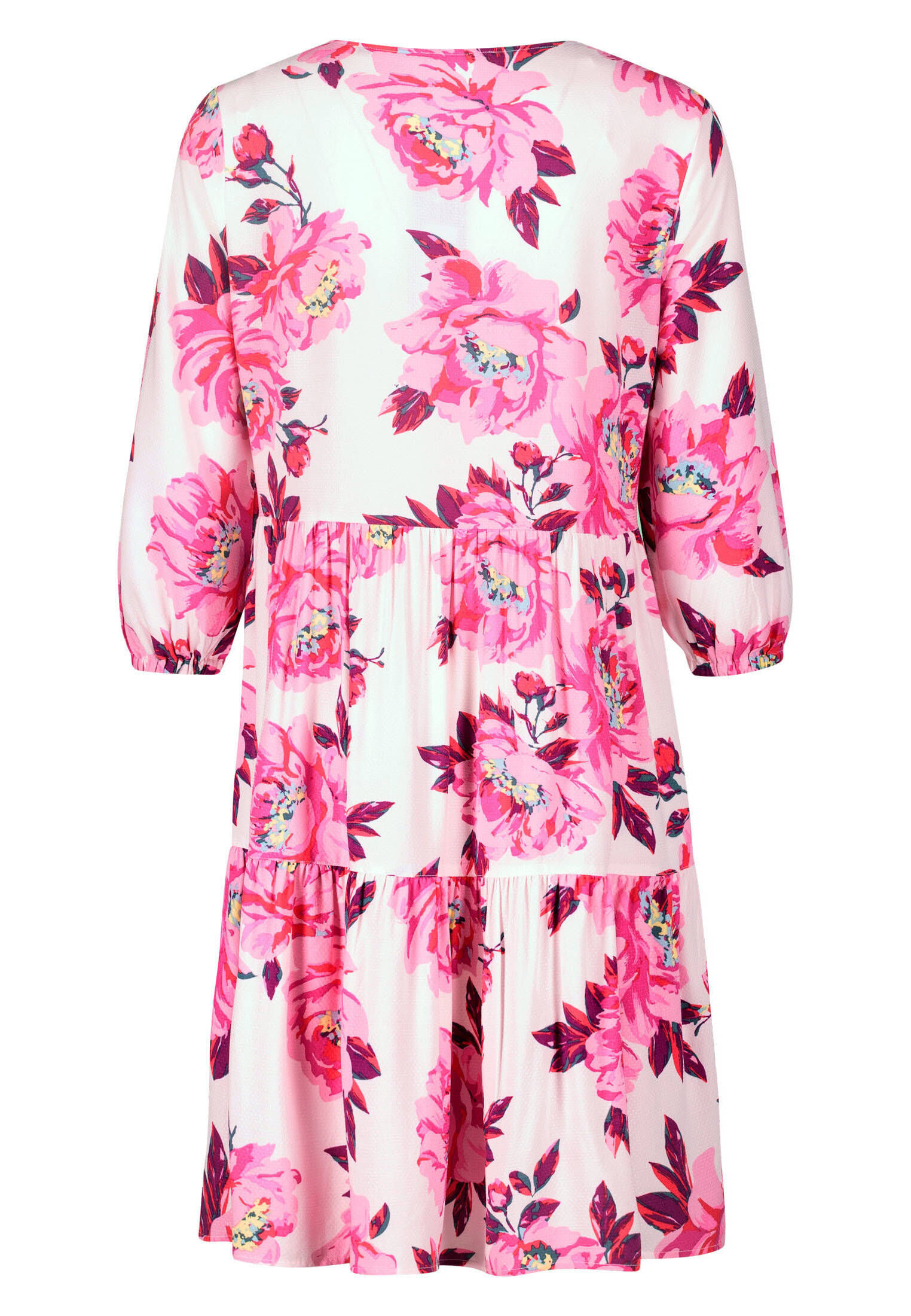 Zero Damen Minikleid Mit Blumendruck - Figurbetont Mit V-Ausschnitt